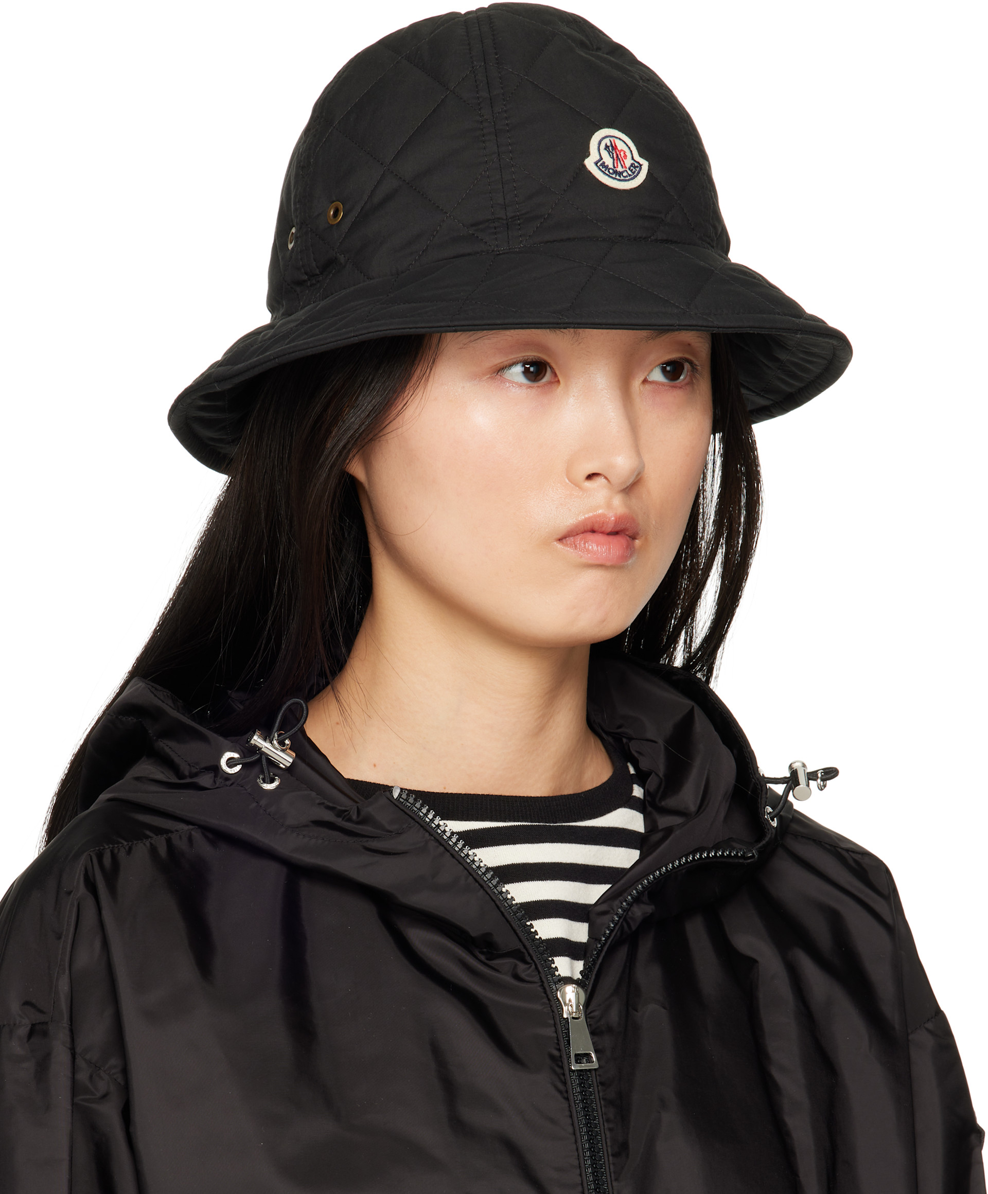 Moncler - Chapeau bob matelassé noir