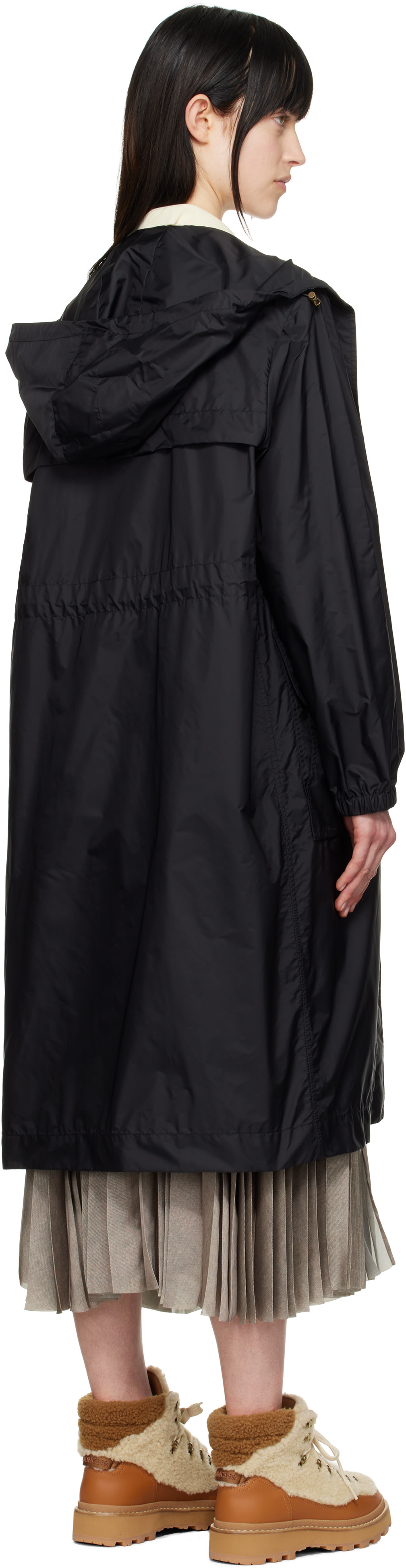 Moncler - Imperméable Hiengos noir à capuche