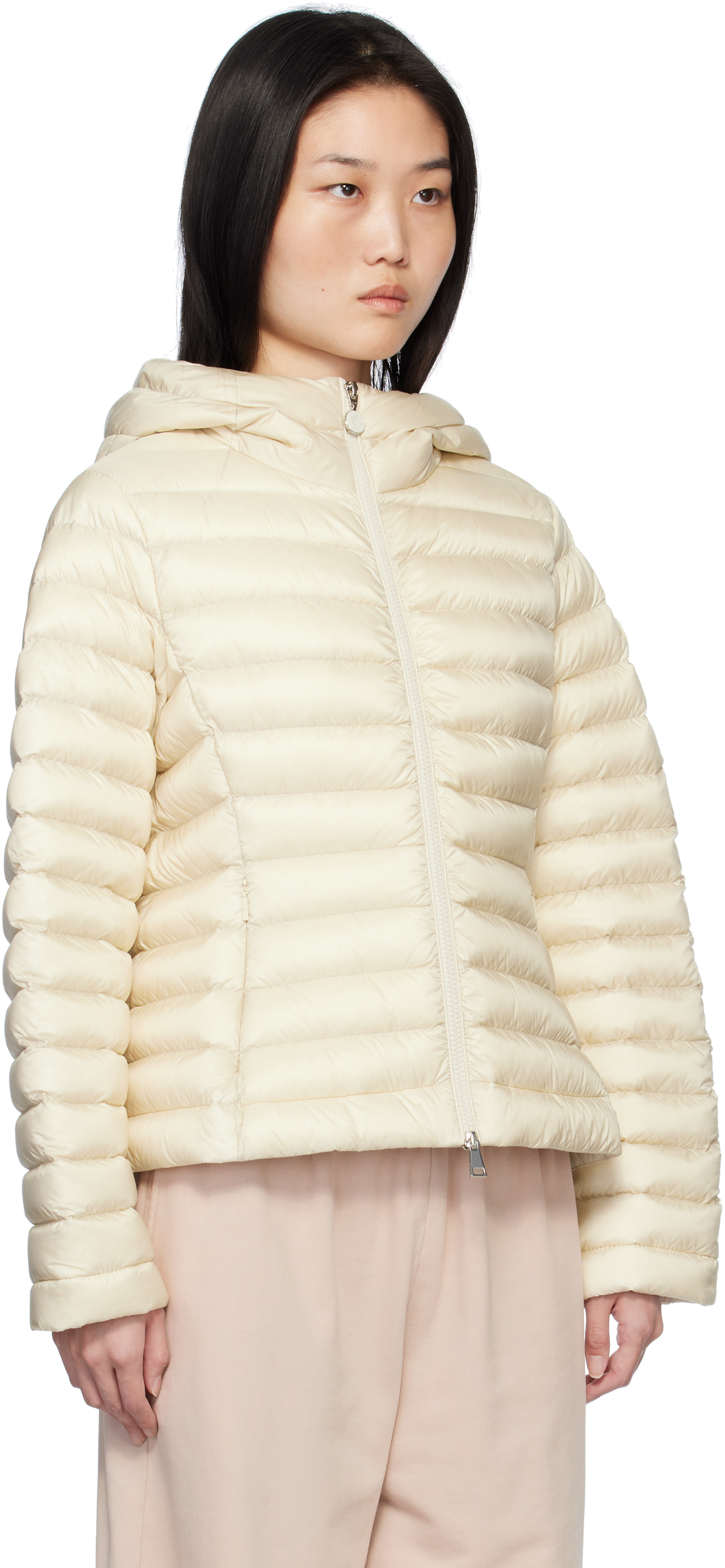もんたん【MONCLER】ベージュ ダウンジャケット0サイズ Moncler: ベージュ Ige ダウンジャケット | SSENSE 日本