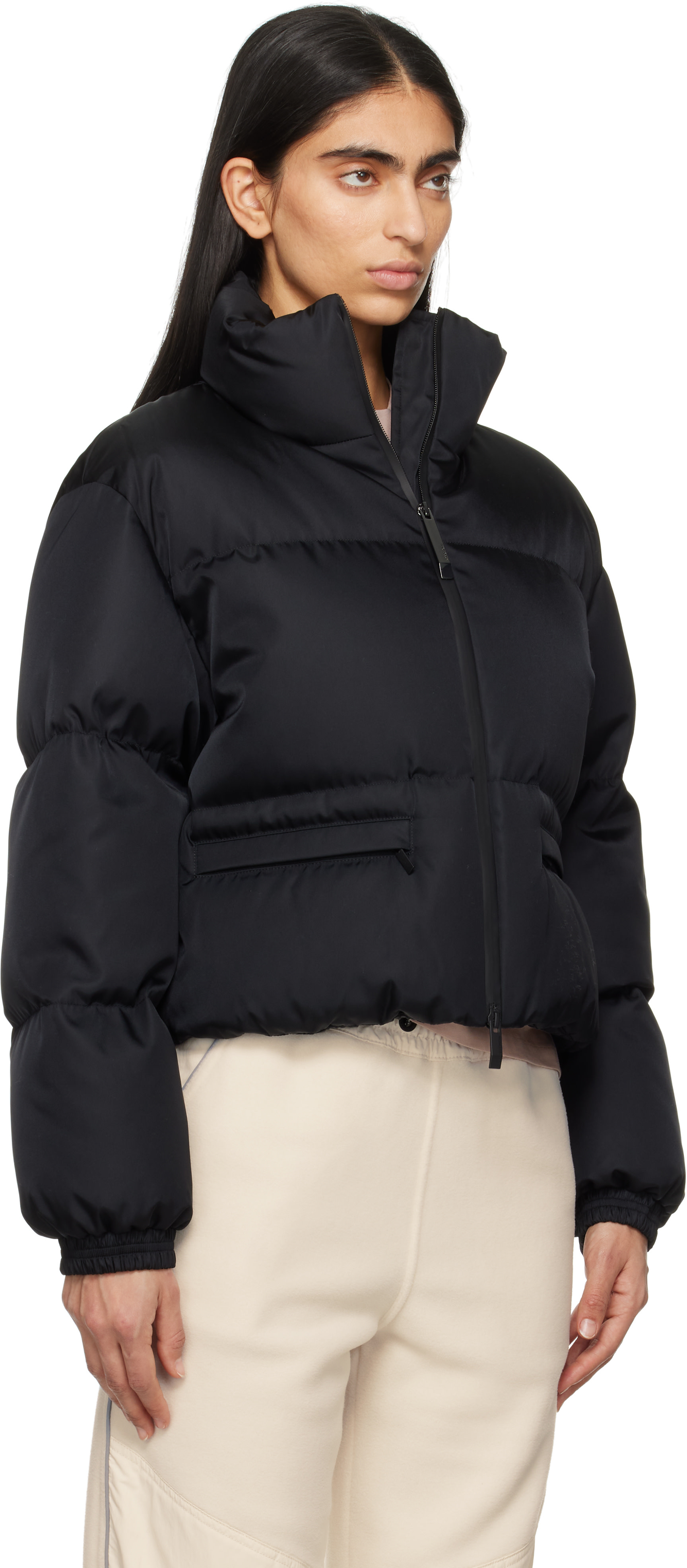 Moncler: Black Vissec Down Jacket | SSENSE