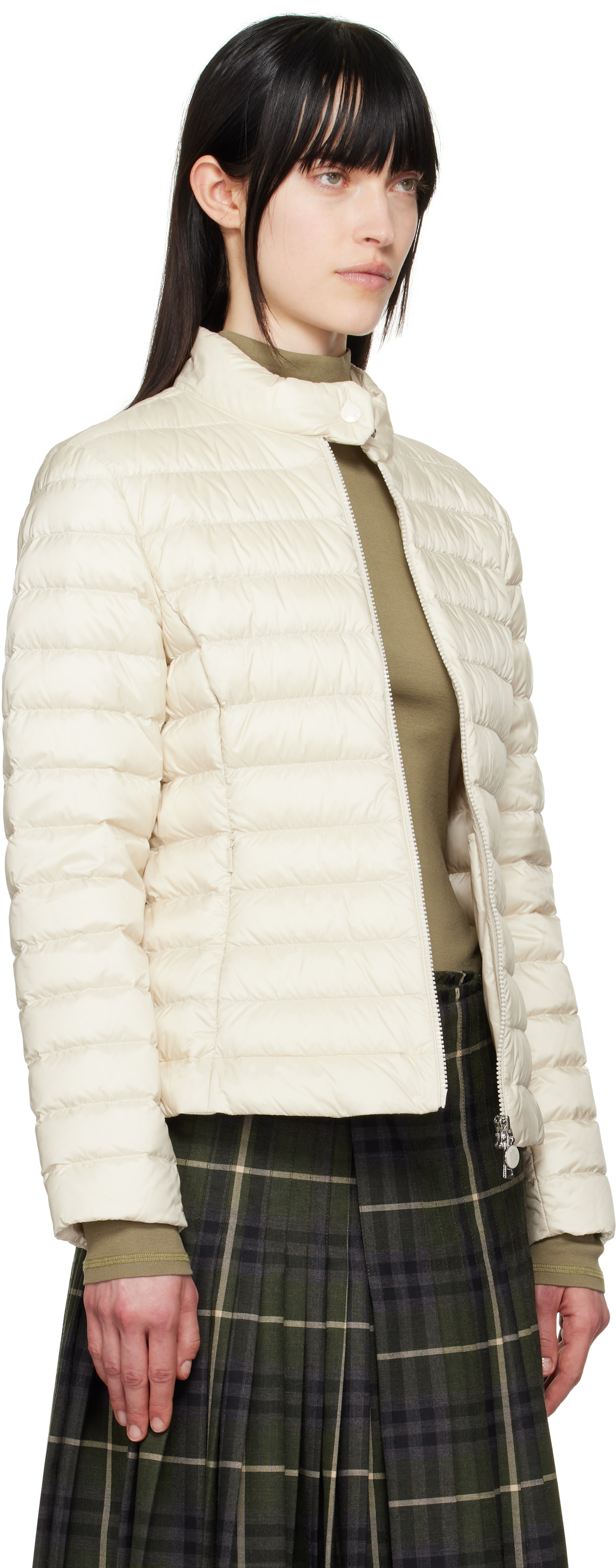 Moncler - 오프 화이트 이젤 쇼트 다운 재킷