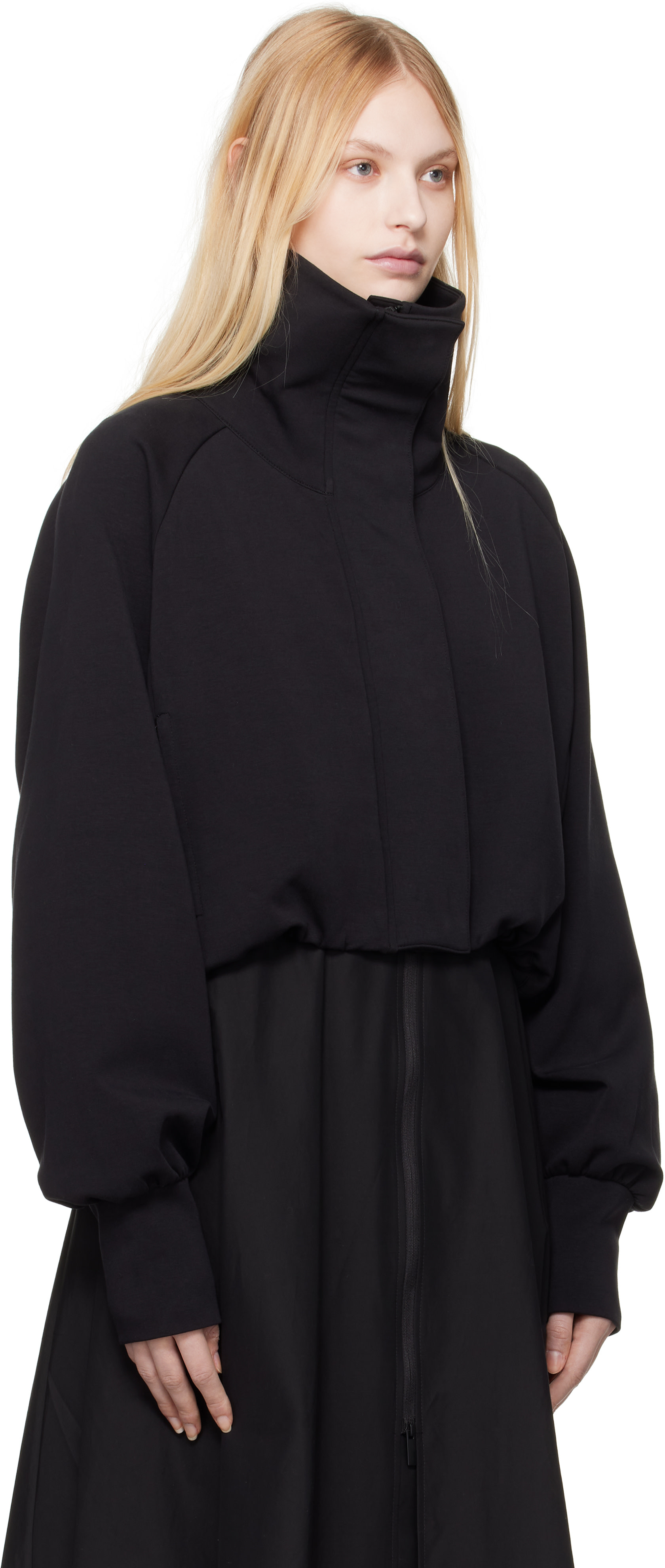 Moncler - Blouson noir à glissière
