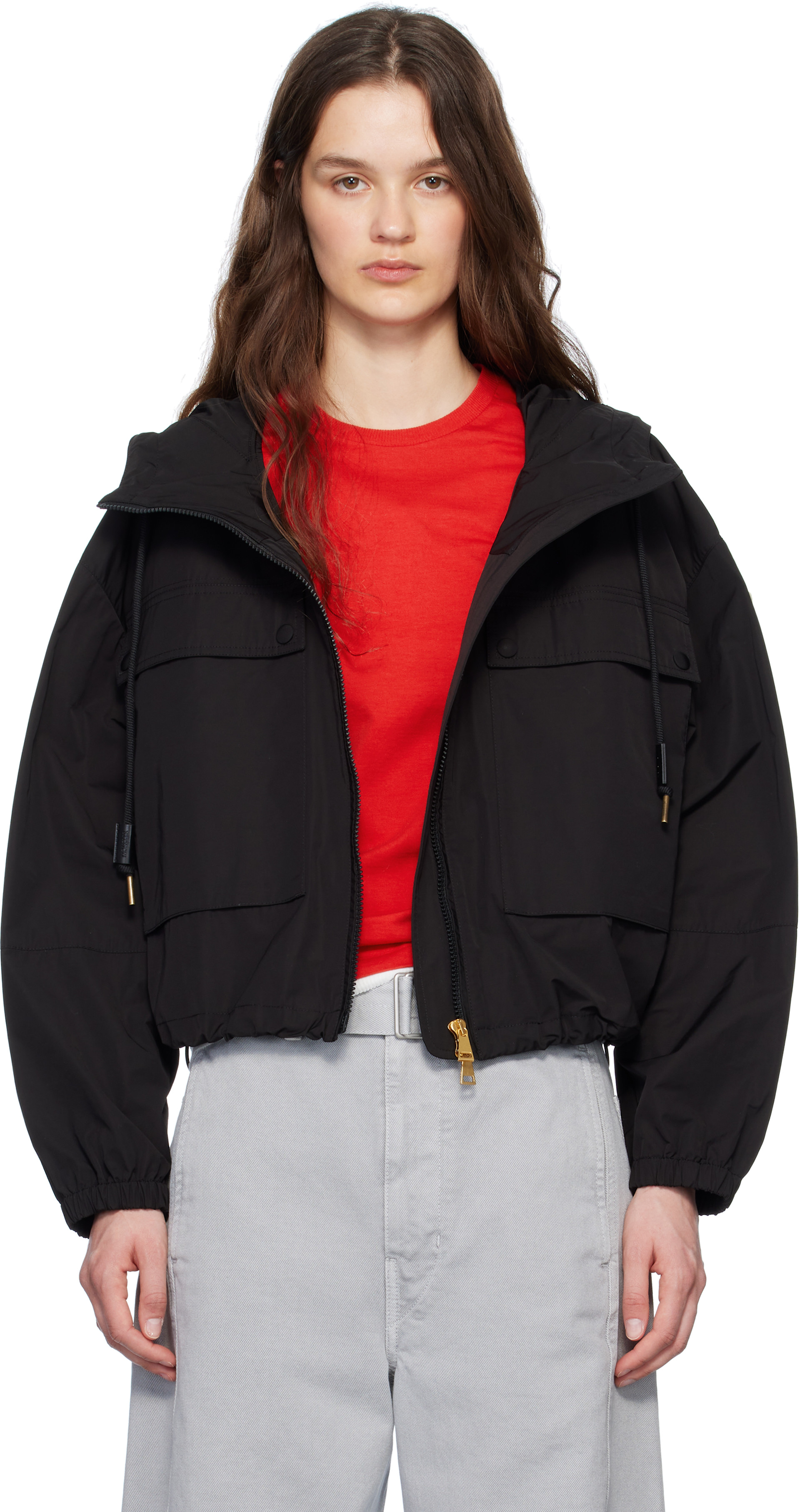 Moncler - Blouson Sauvan noir à capuche