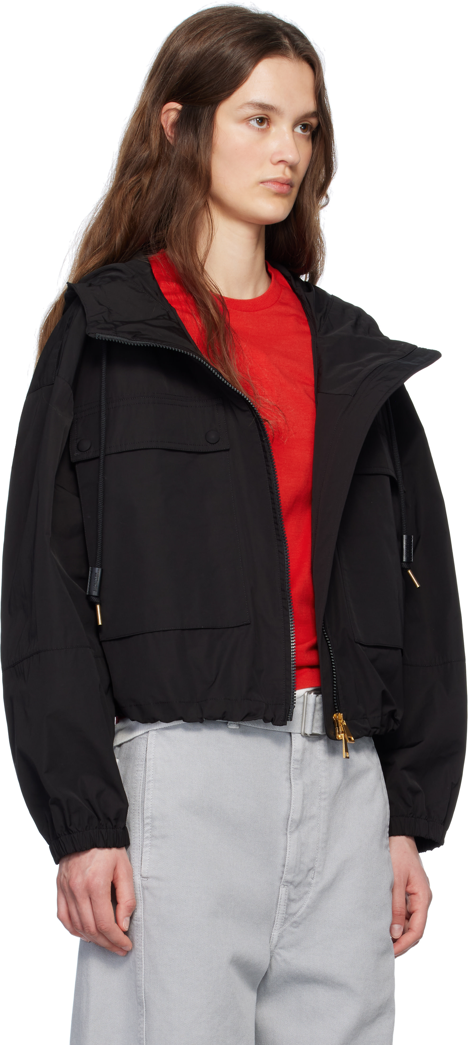 Moncler - Blouson Sauvan noir à capuche