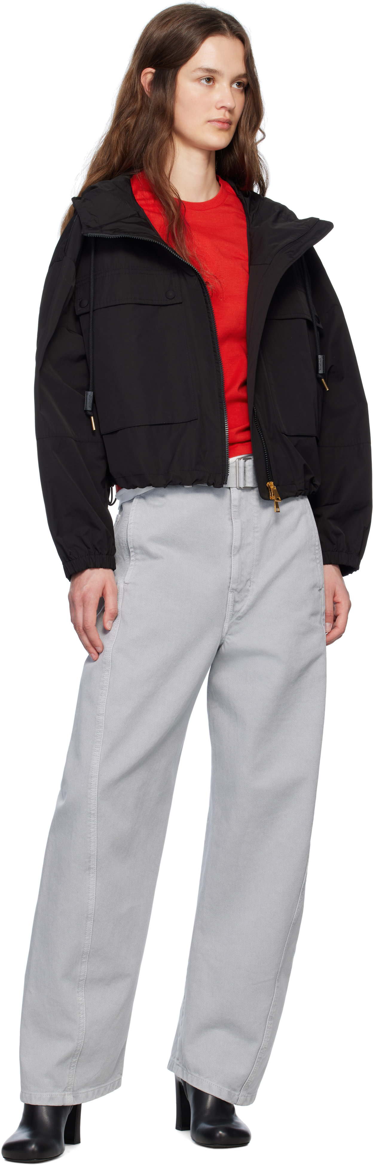 Moncler - Blouson Sauvan noir à capuche
