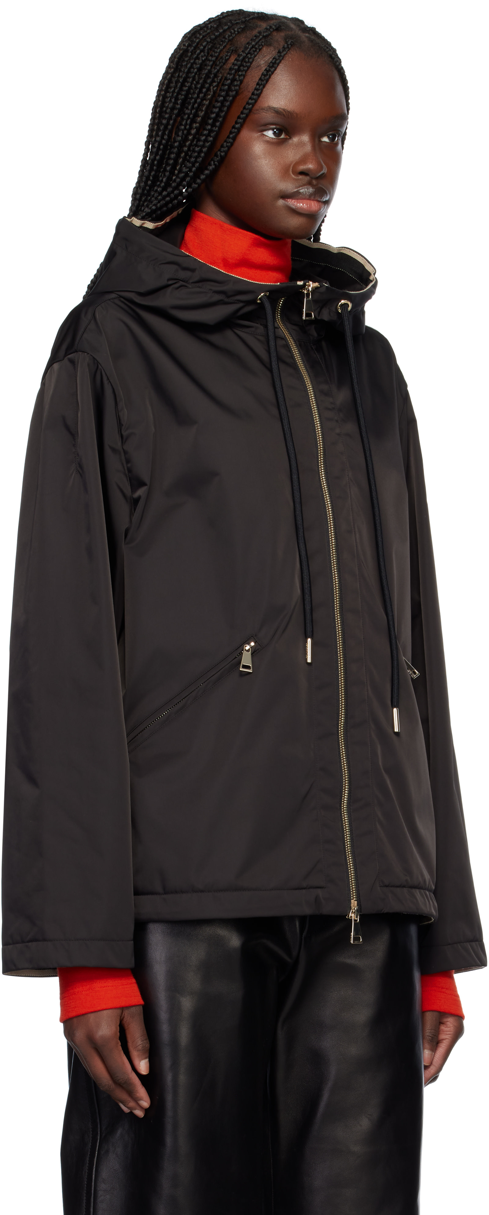MONCLER BLACKジップアップジャケット Moncler ジップアップ シャツジャケット | ブラック | FARFETCH JP