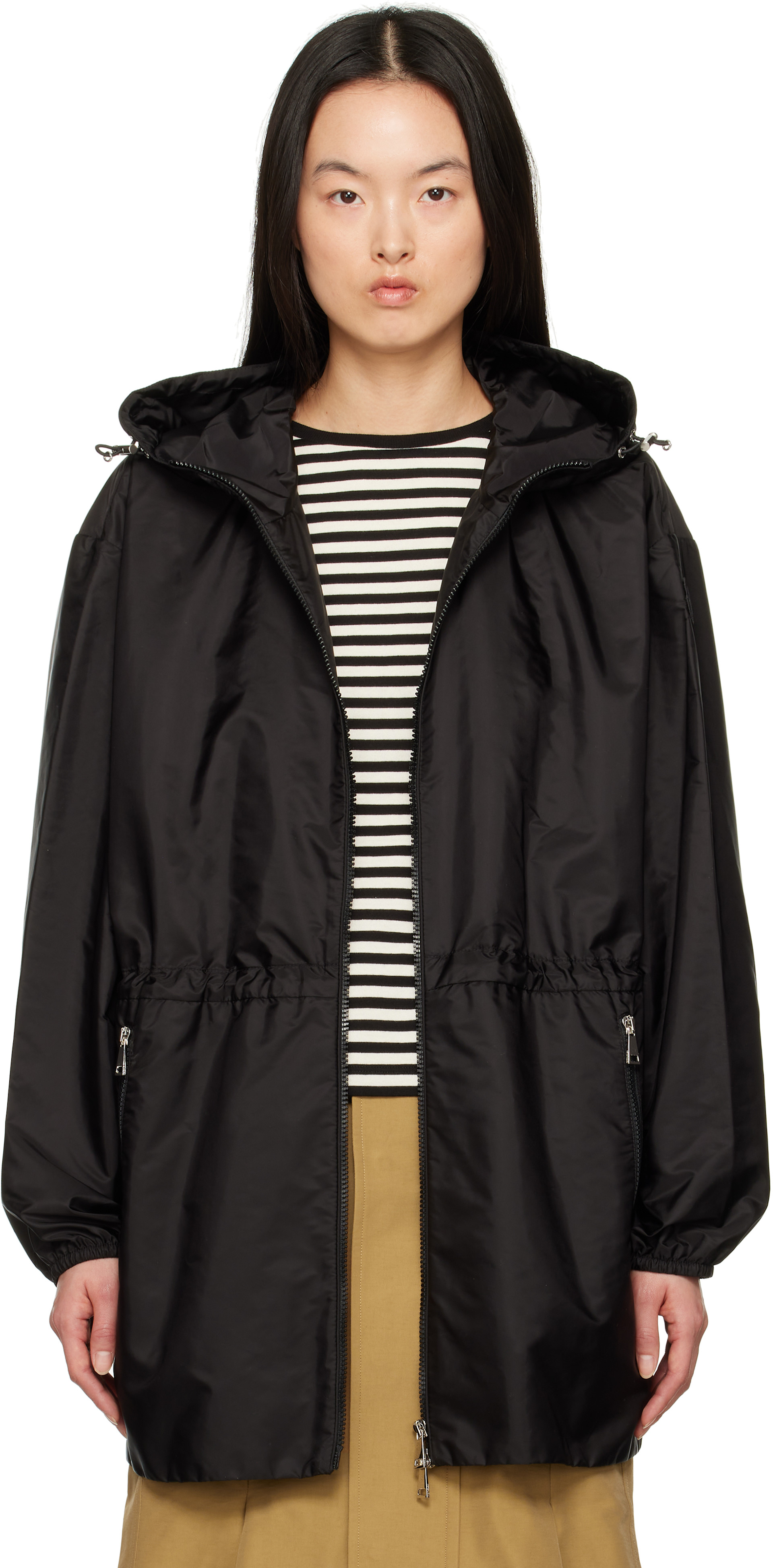 Moncler - Blouson Wete noir à capuche