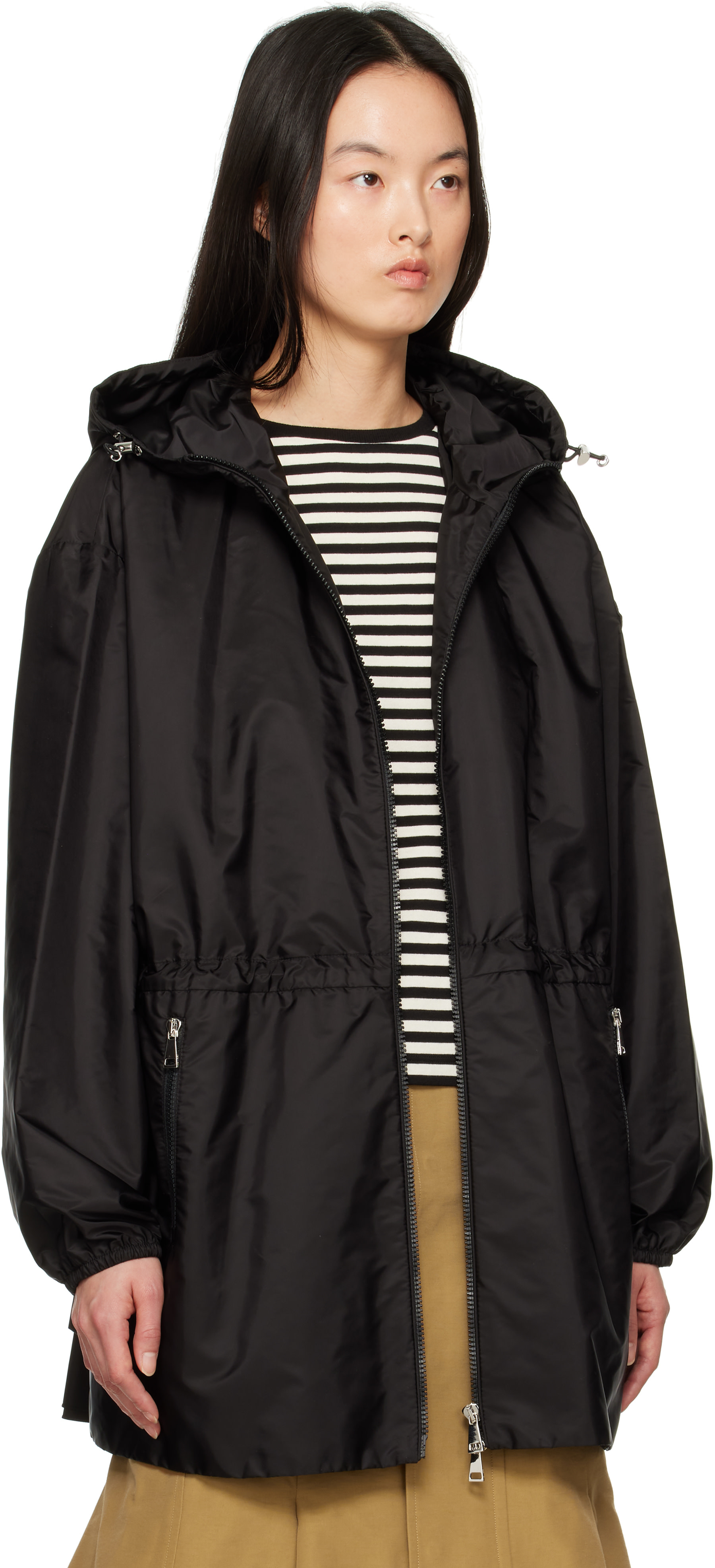 Moncler - Blouson Wete noir à capuche