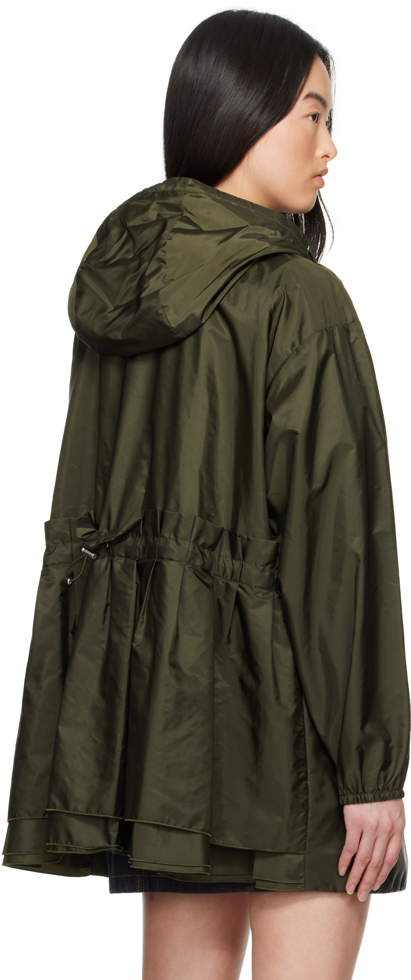 Moncler: Green Wete Hooded Jacket | SSENSE
