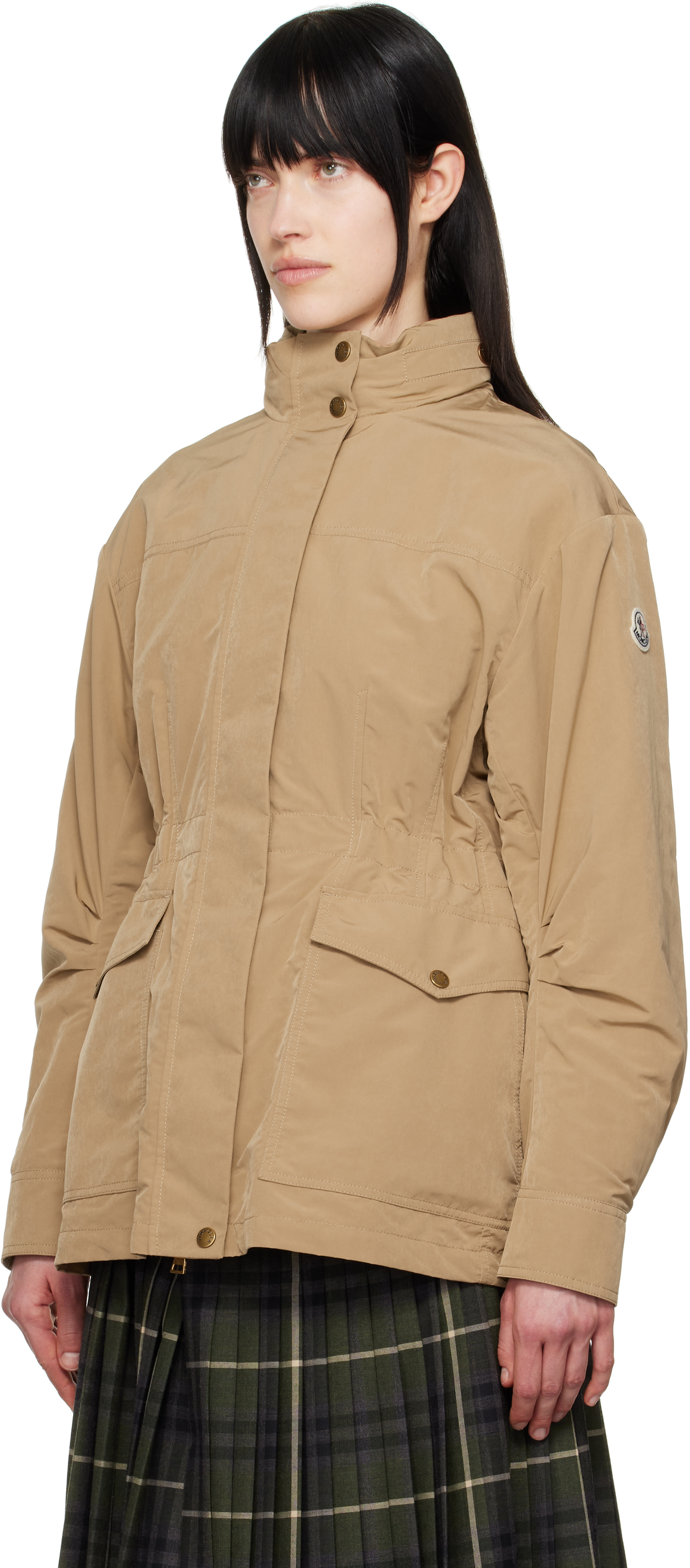 Moncler: Beige Nades Short Jacket | SSENSE