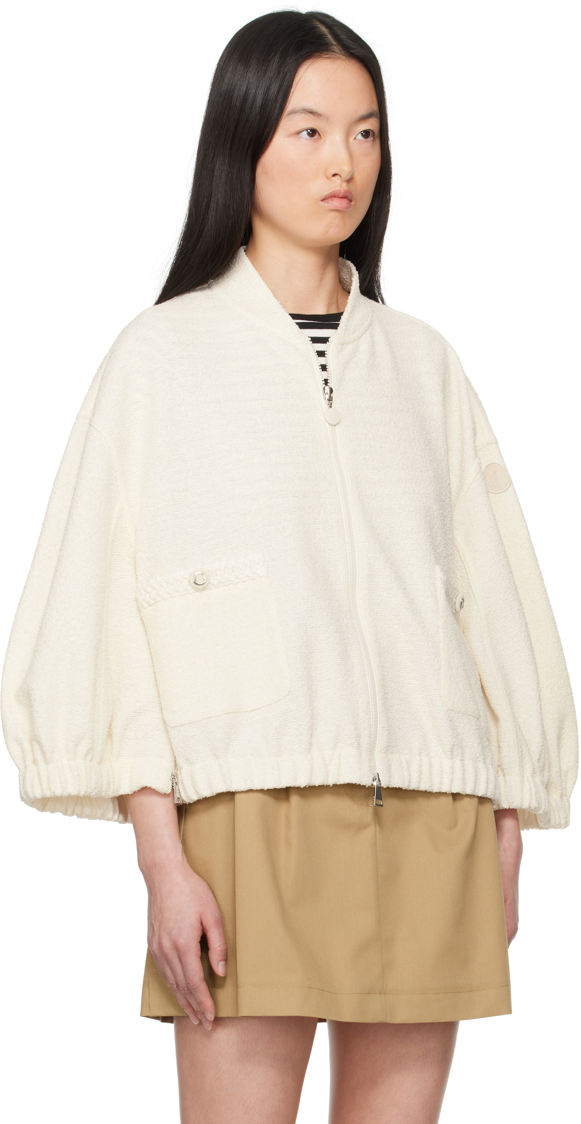 Moncler - 오프 화이트 집업 재킷