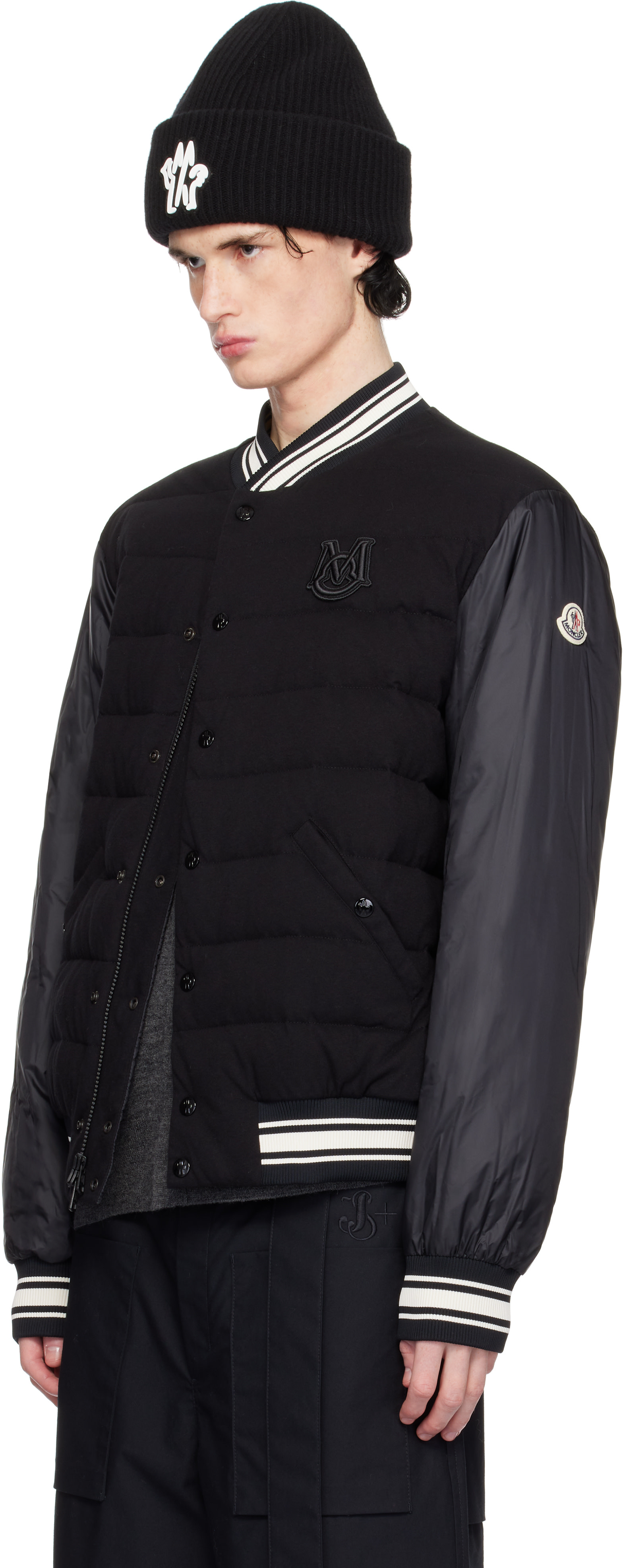 Moncler: ブラック Bouchet リバーシブル ダウン ボンバージャケット