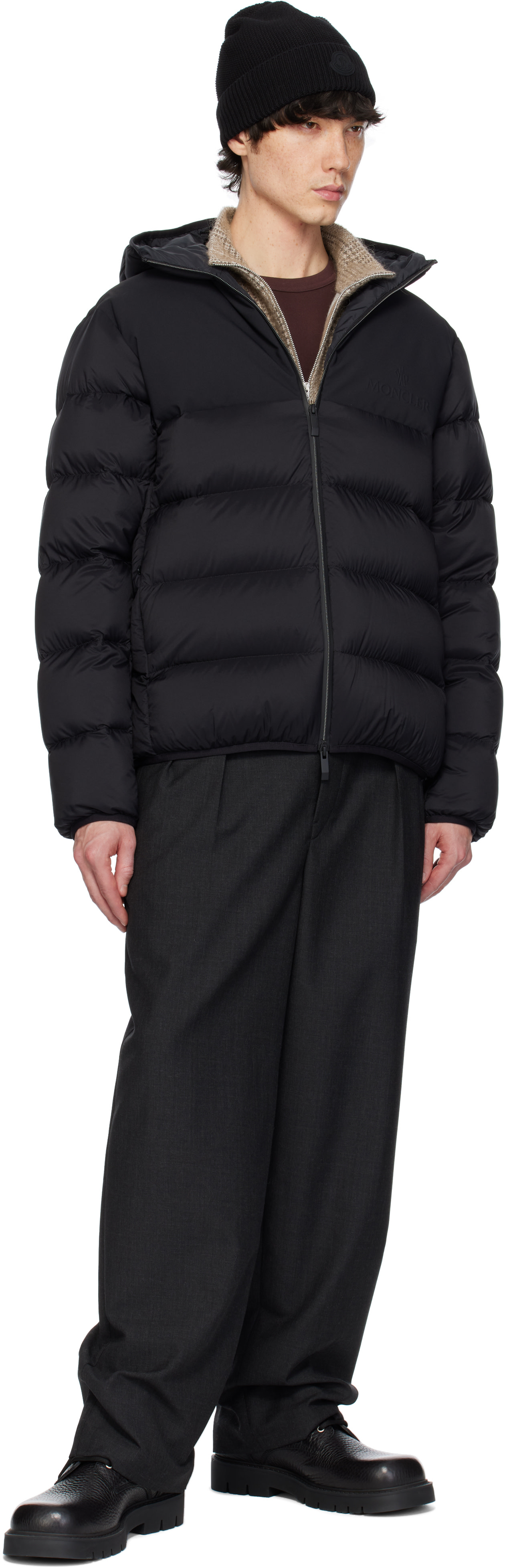 Moncler - 블랙 뷰몽 쇼트 후드 다운 재킷
