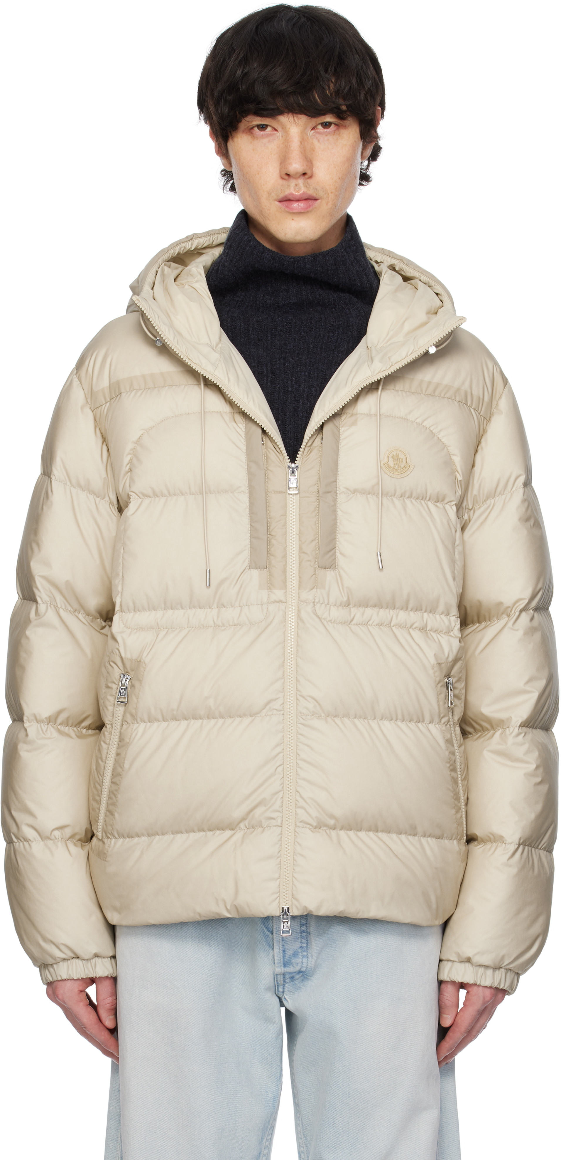 Moncler - 베이지 아치비오 크레아티보 오르페 다운 재킷