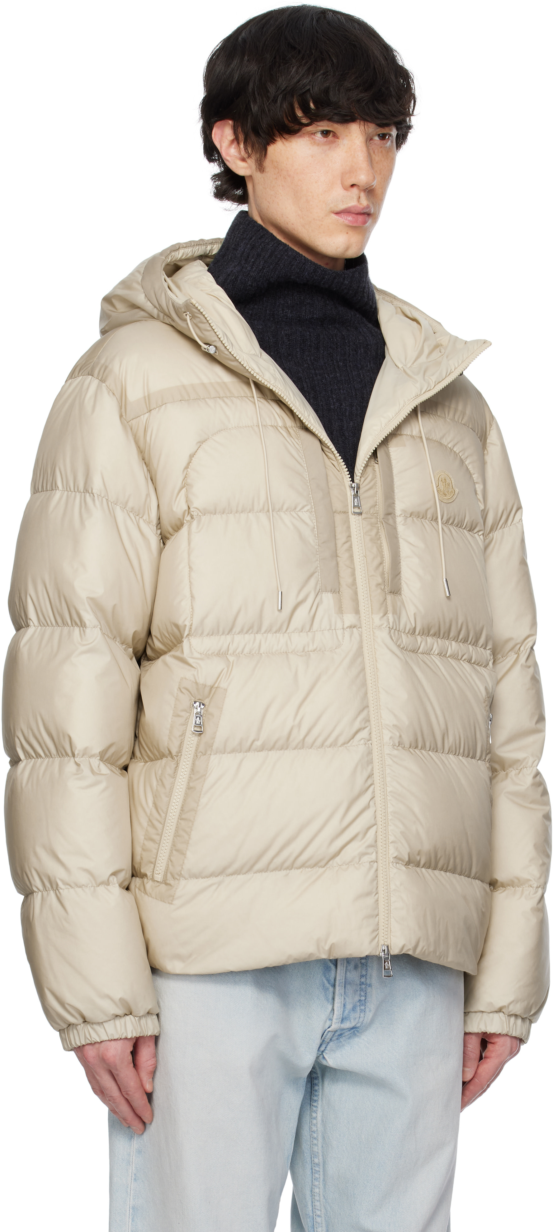 Moncler - 베이지 아치비오 크레아티보 오르페 다운 재킷