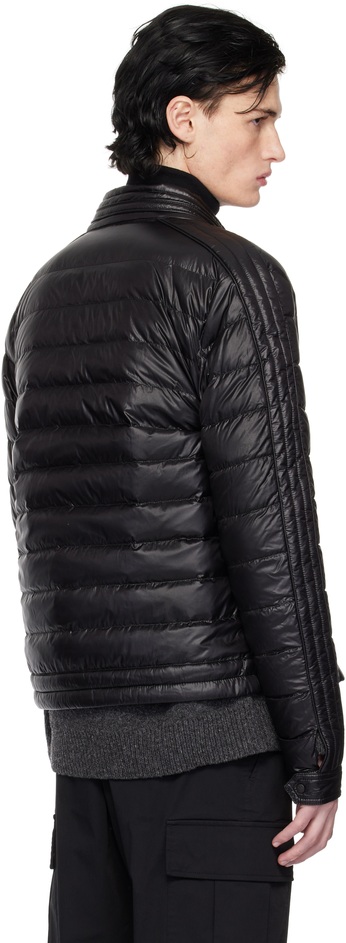 Moncler - 블랙 야코부스 바이커 다운 재킷