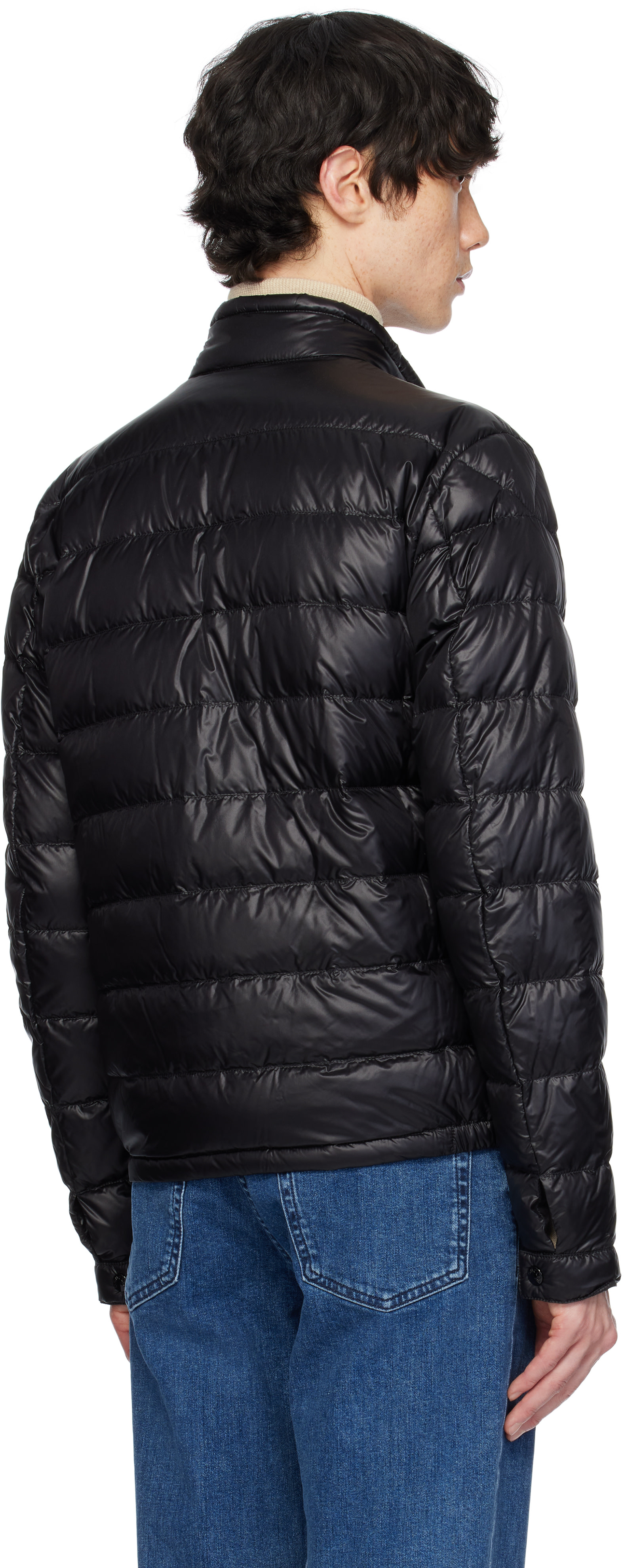 Moncler: Black Acorus Short Down Jacket | SSENSE