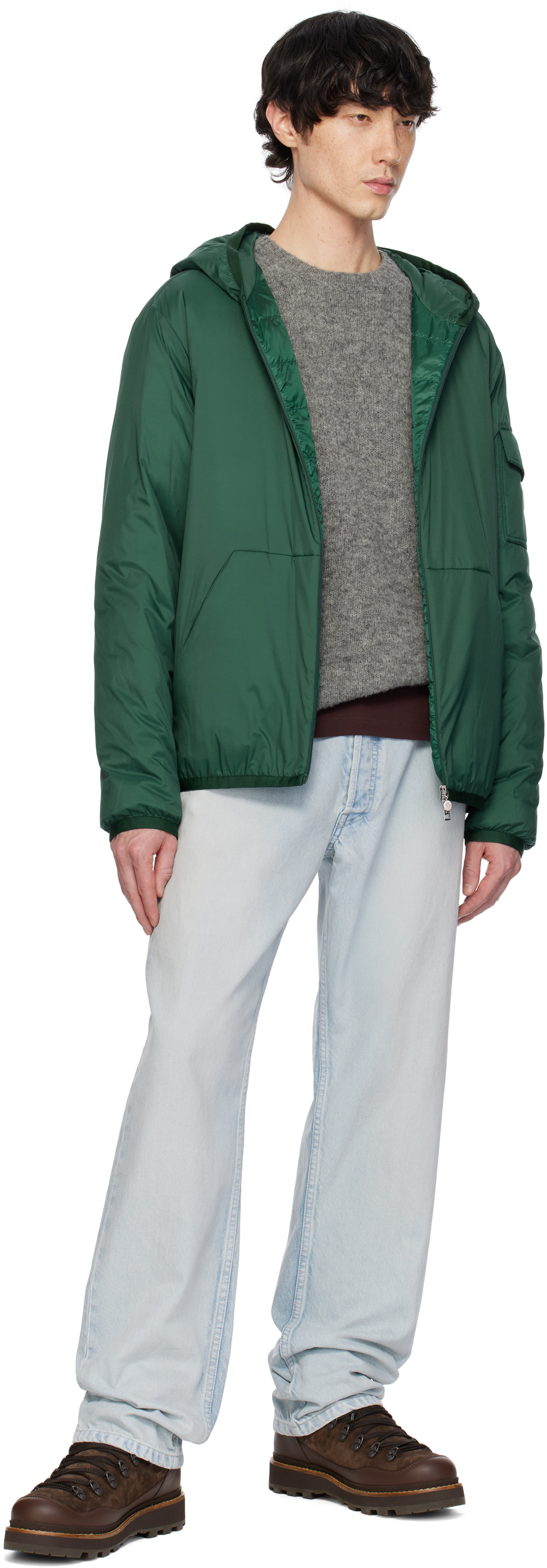 MONCLER BARRHORN ボア付 極暖ダウン ダークオリーブグリーン M FW25-26---moncler---