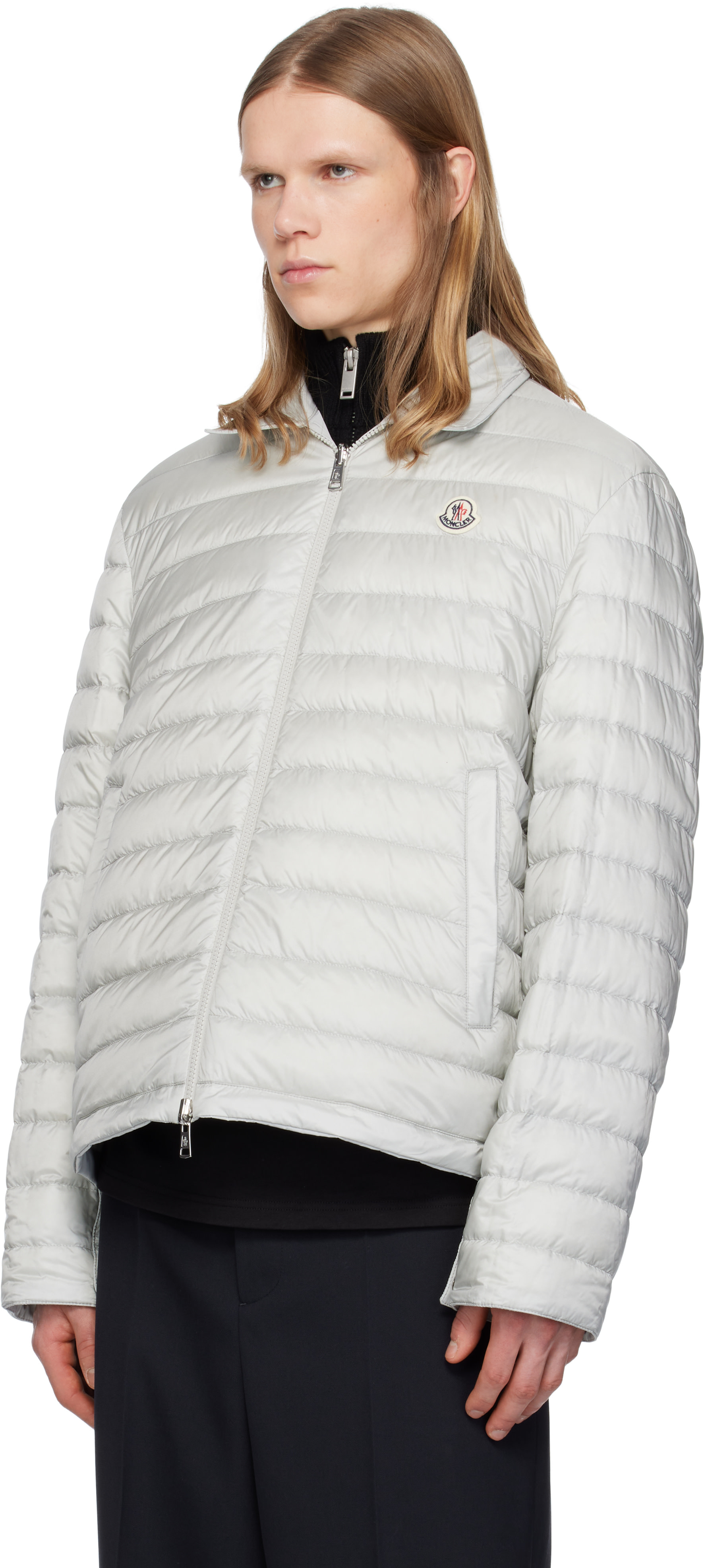 Moncler - 그레이 리버서블 시돈 다운 셔츠