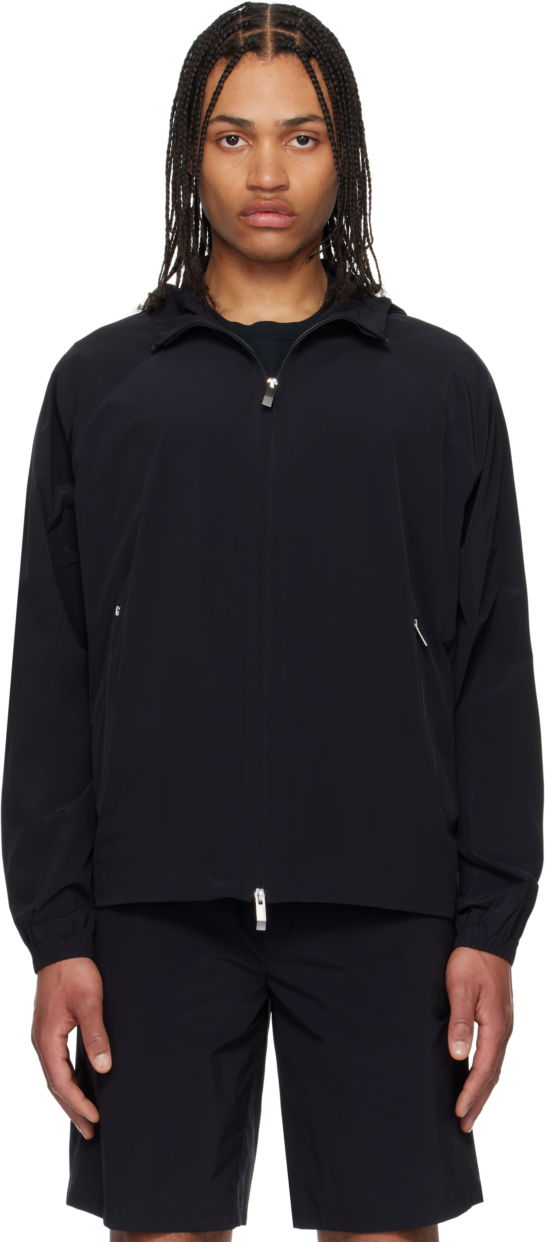 Moncler - Blouson Chalvine noir à capuche