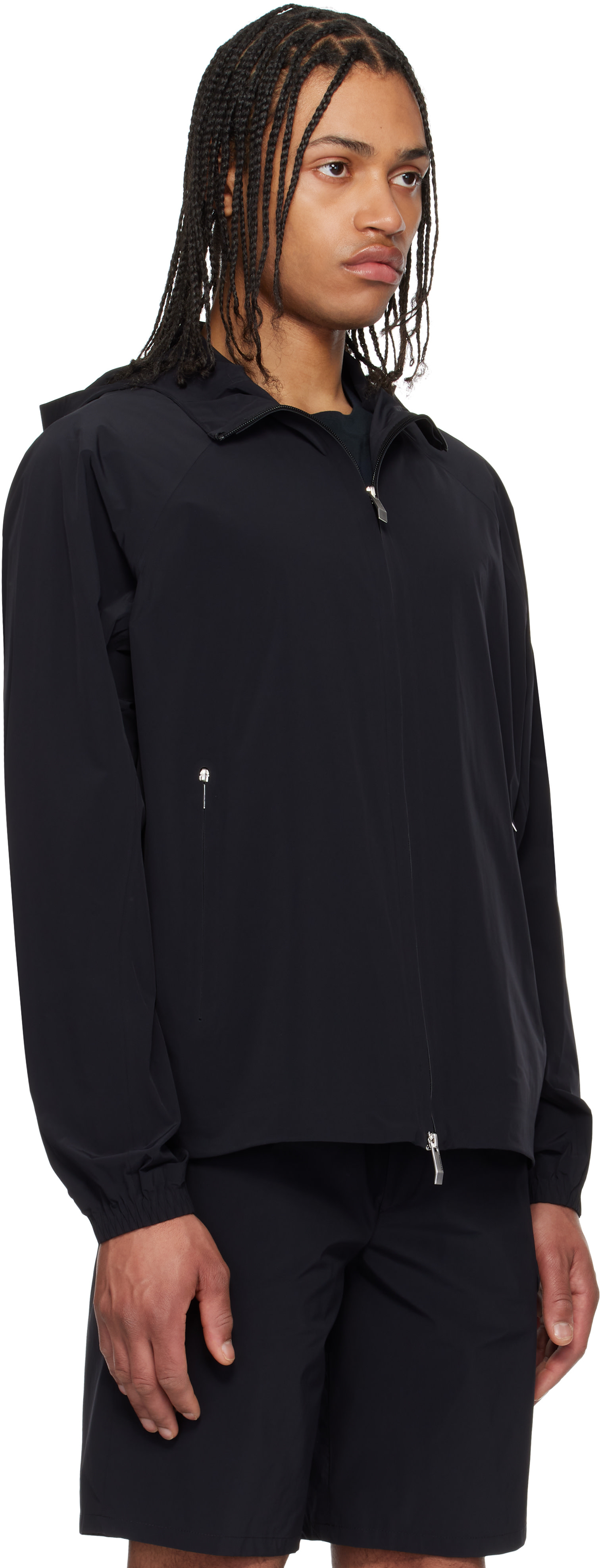 Moncler - Blouson Chalvine noir à capuche