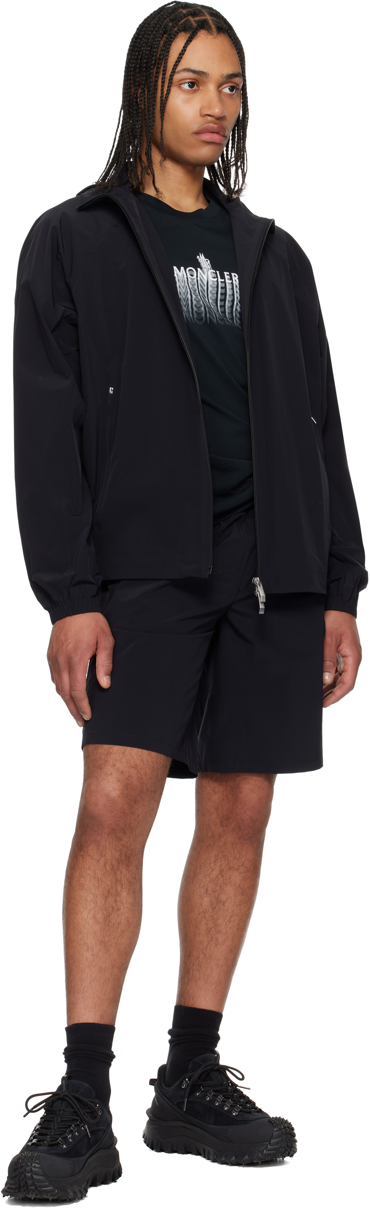Moncler - Blouson Chalvine noir à capuche