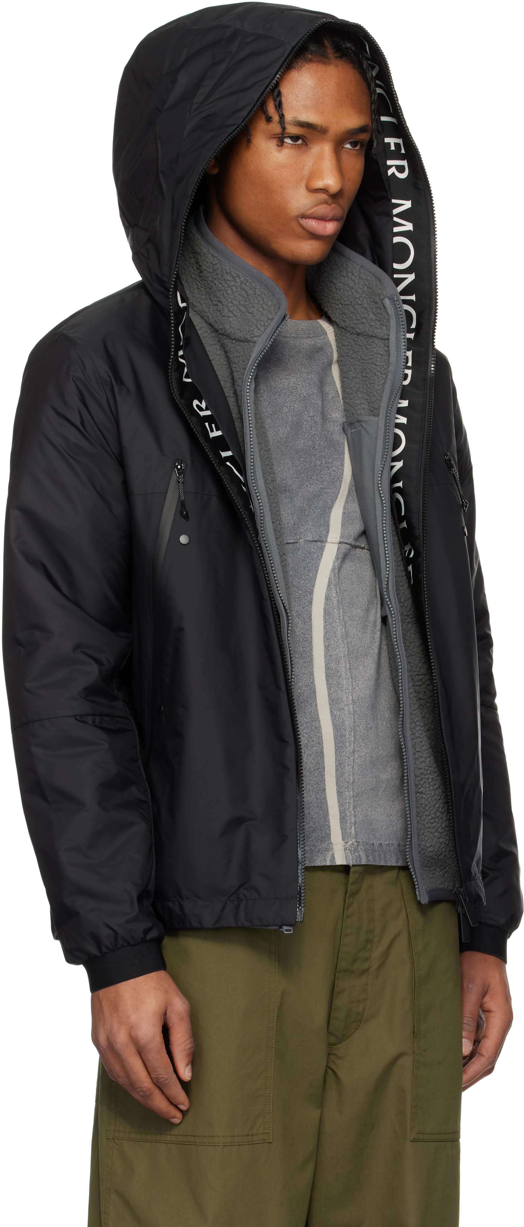 トップス MONCLER XS BLACK Black Maire Hooded Short Down Jacket - Short Down Jackets for