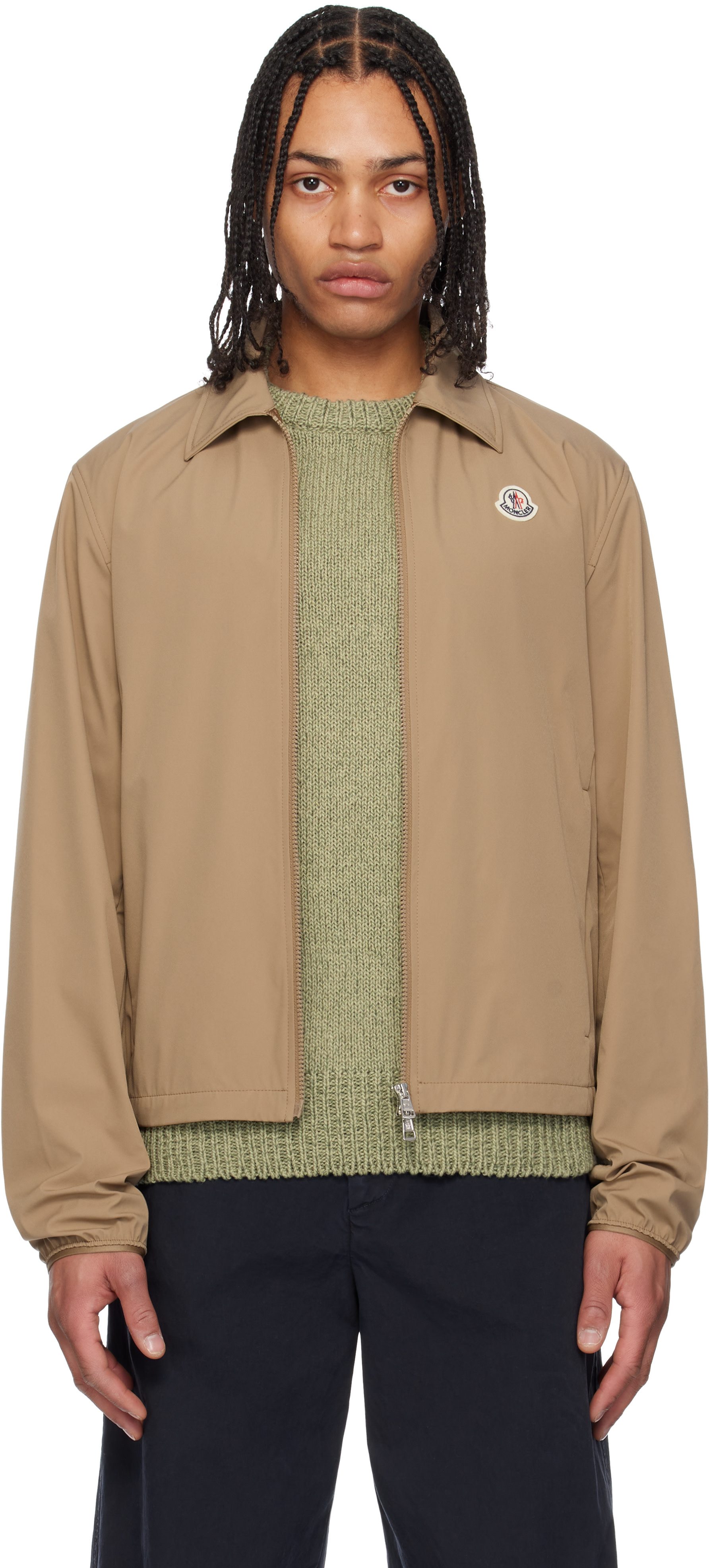 ＊MONCLER モンクレール＊PERLA ベージュ コントラストジャケット M Moncler: ベージュ Cassiopea フード付きジャケット | SSENSE 日本