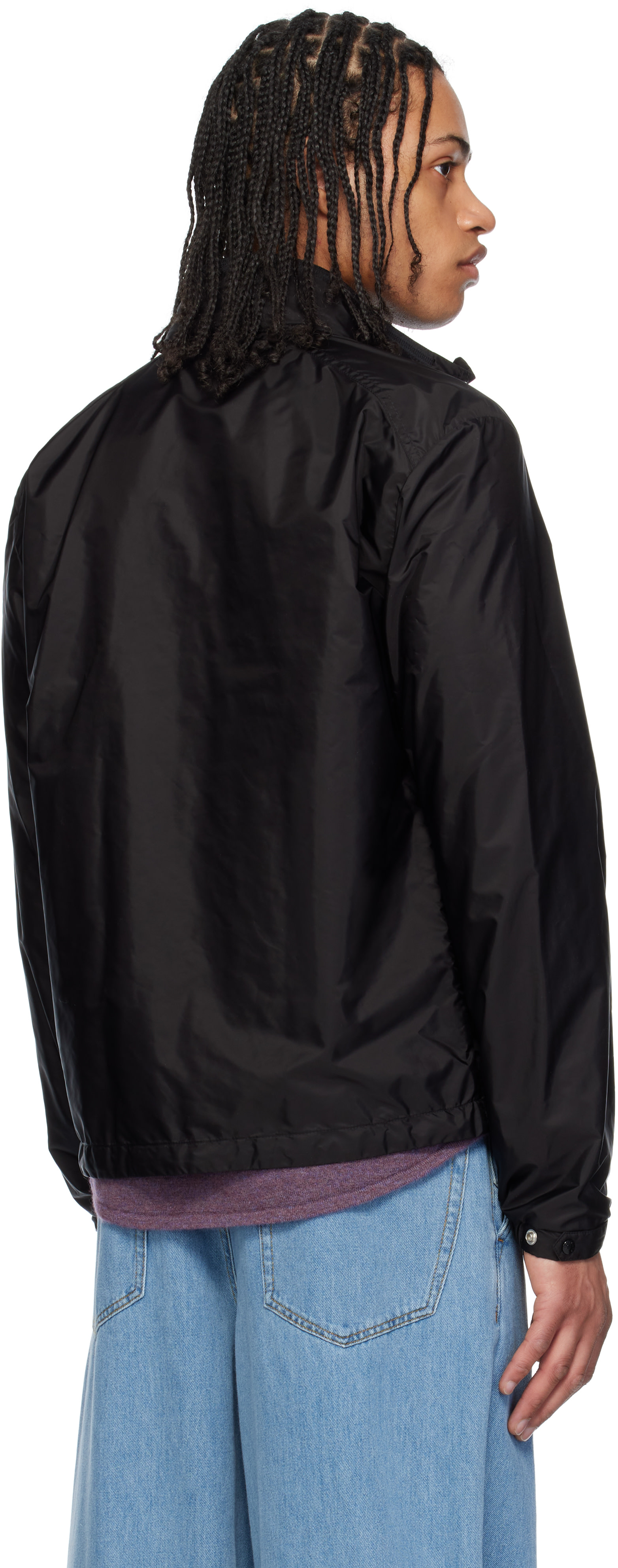 MONCLER ブラックジャケット フード付き MONCLER (モンクレール) フード フルジップ ジャケット Wete MCLWETE3