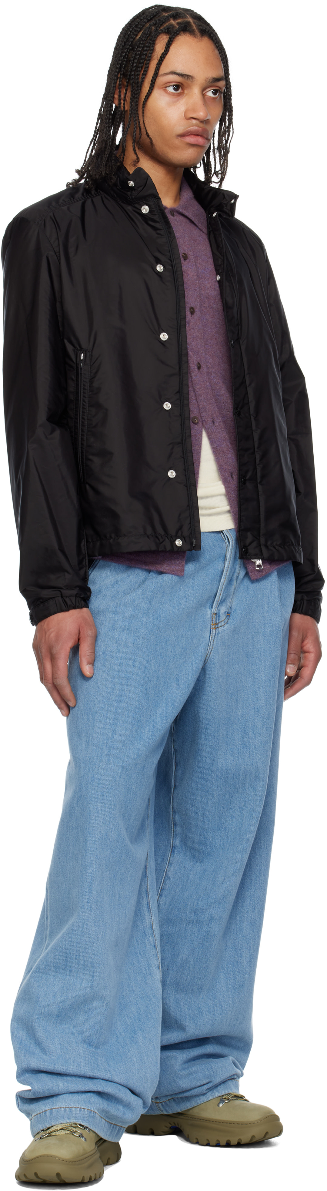 MONCLER HOSHI nylon jacket ナイロンジャケット Black Nylon Jacket - Moncler Grenoble - Men | WE IN STYLE