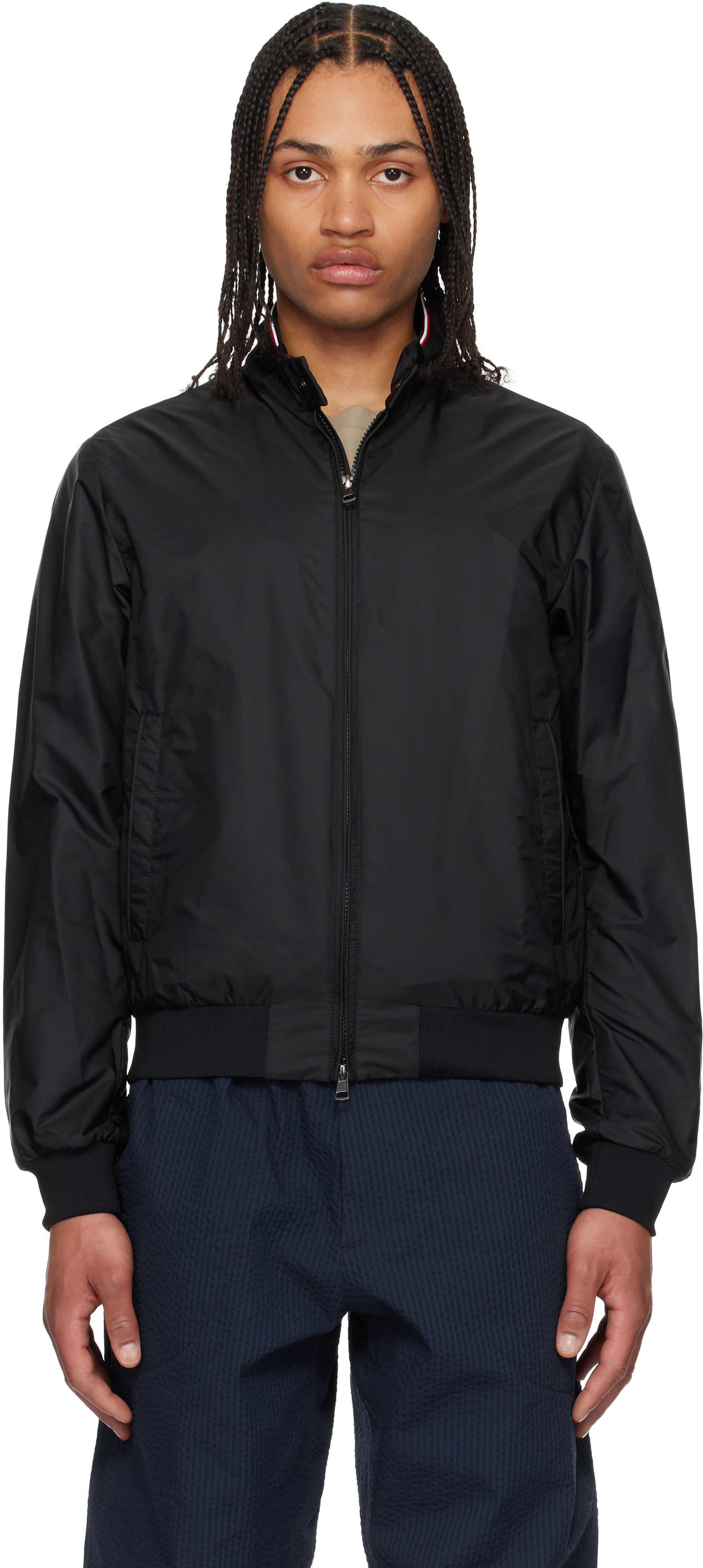 Moncler: Black Reppe Rain Jacket | SSENSE
