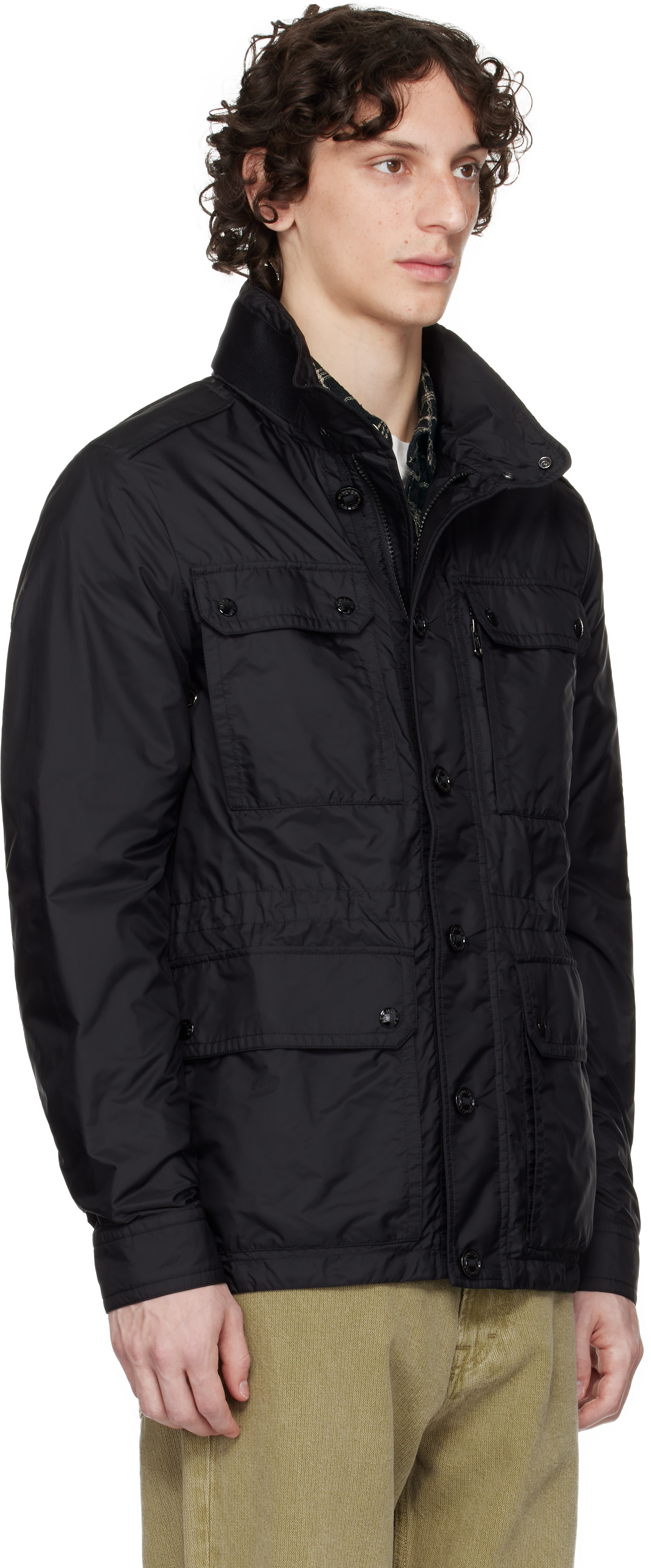 Moncler: Black Lez Water-Repellent Field Jacket | SSENSE