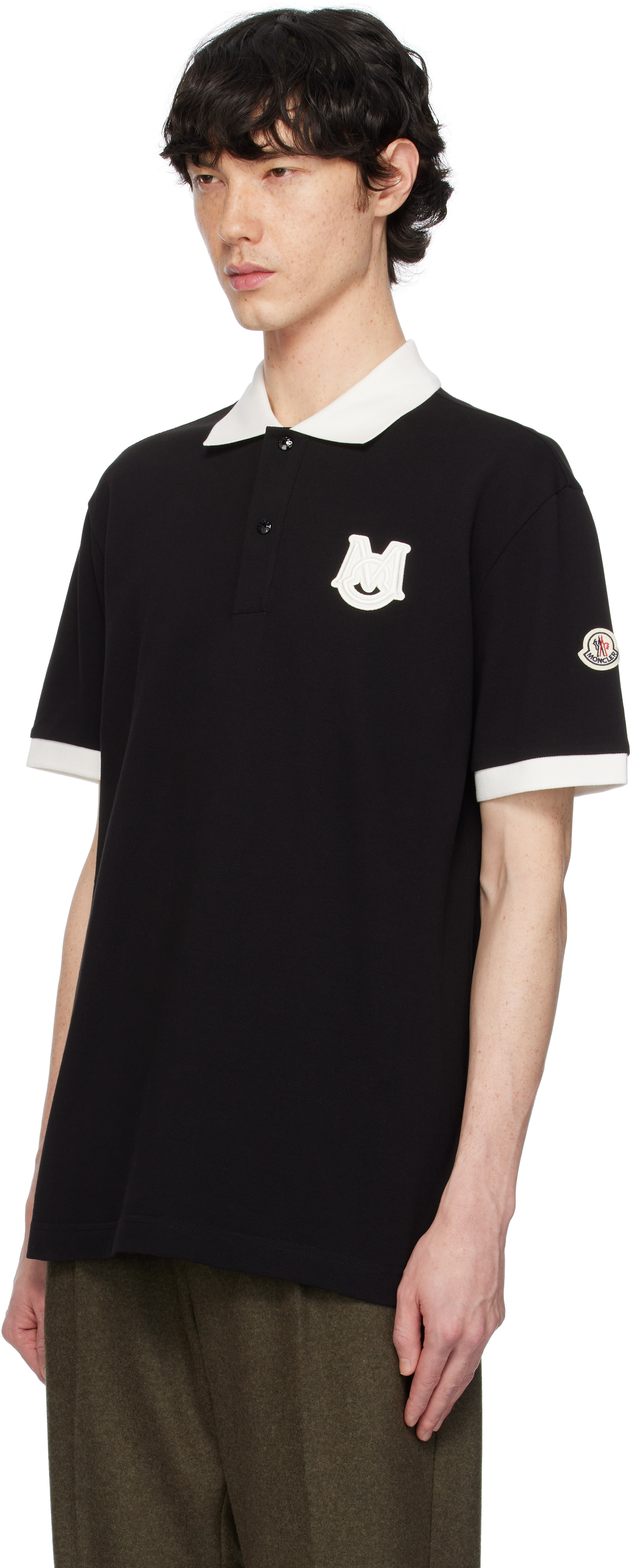 Moncler - 블랙 아치비오 SS 폴로 셔츠