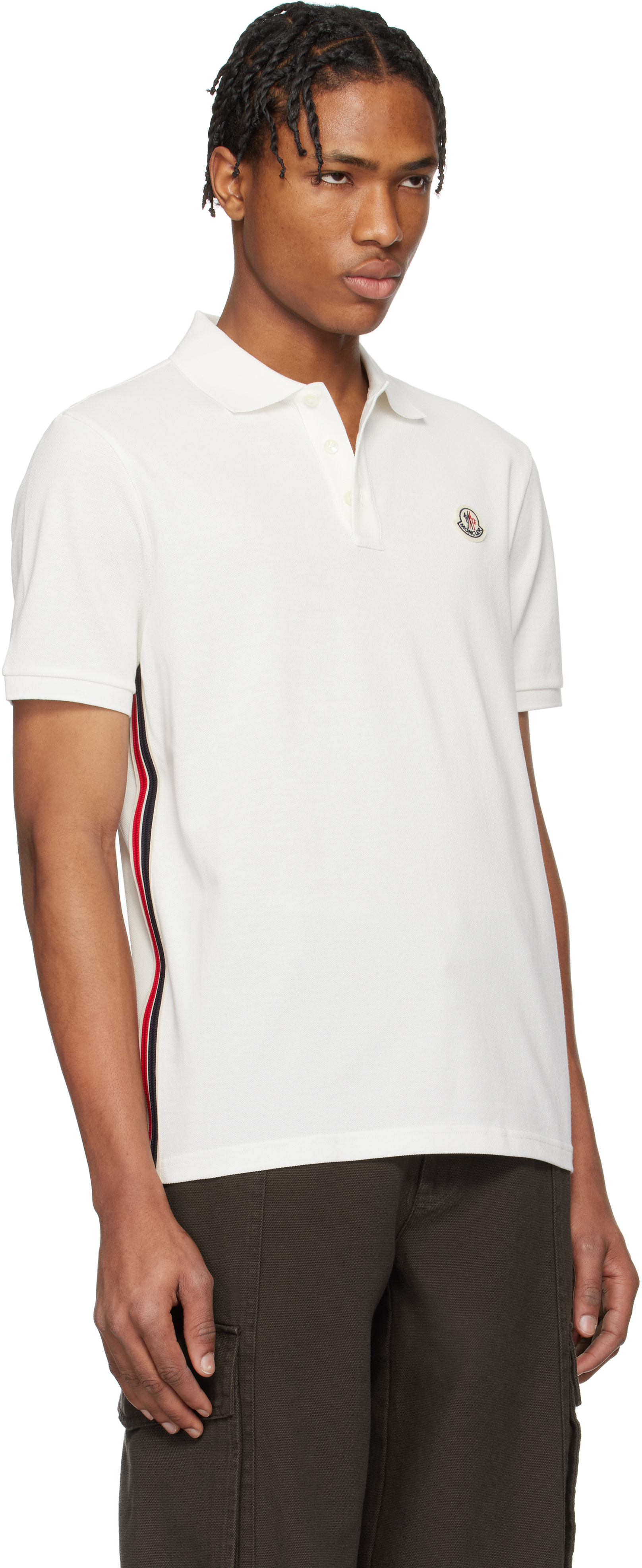 Moncler: White Archivio SS Polo | SSENSE