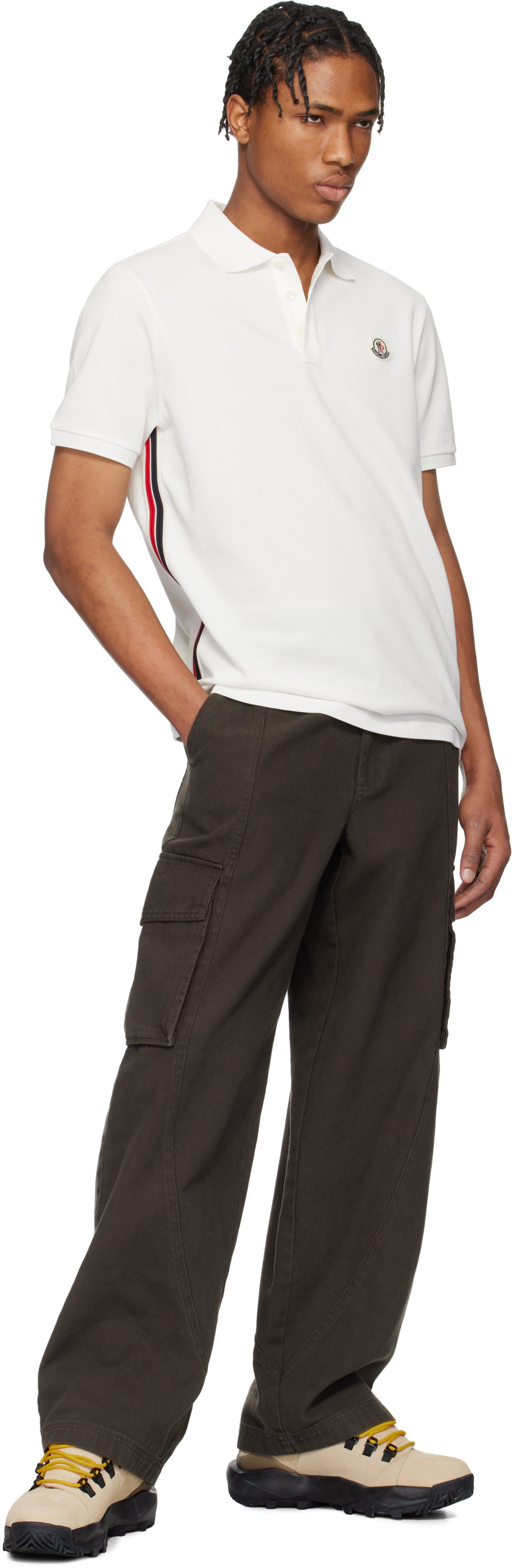 Moncler: White Archivio SS Polo | SSENSE Canada