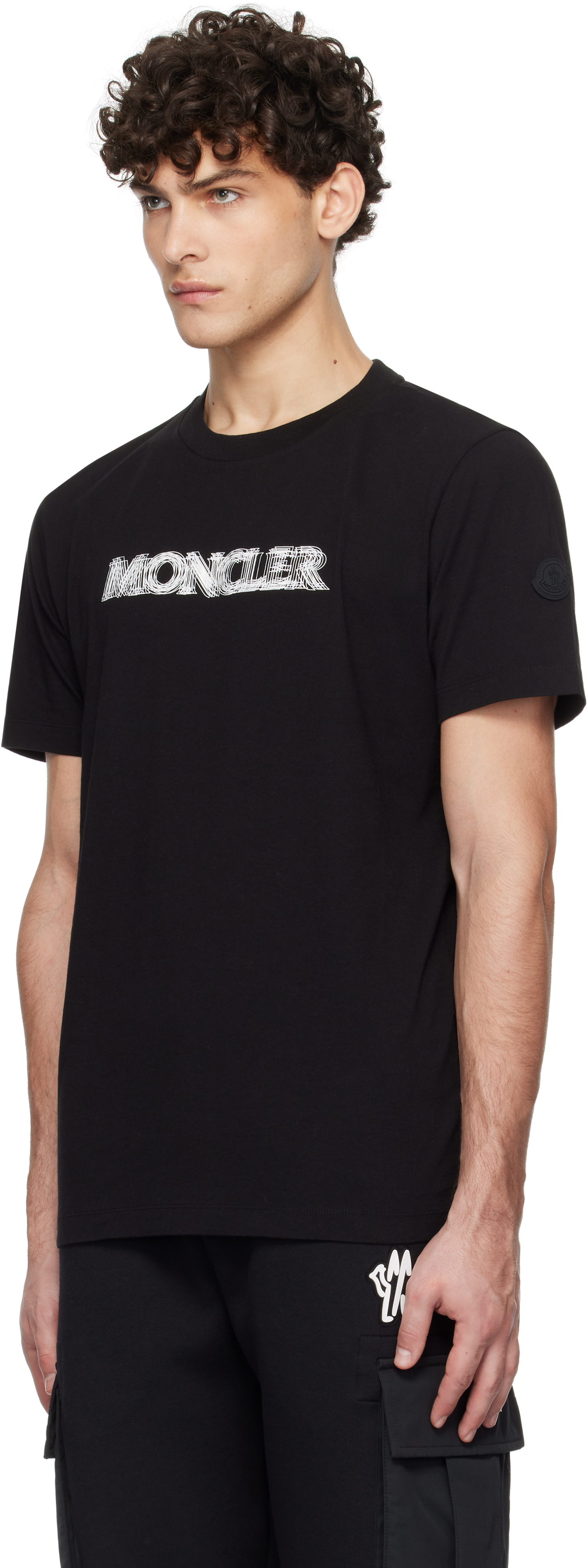 Moncler - ブラック S/S Tシャツ