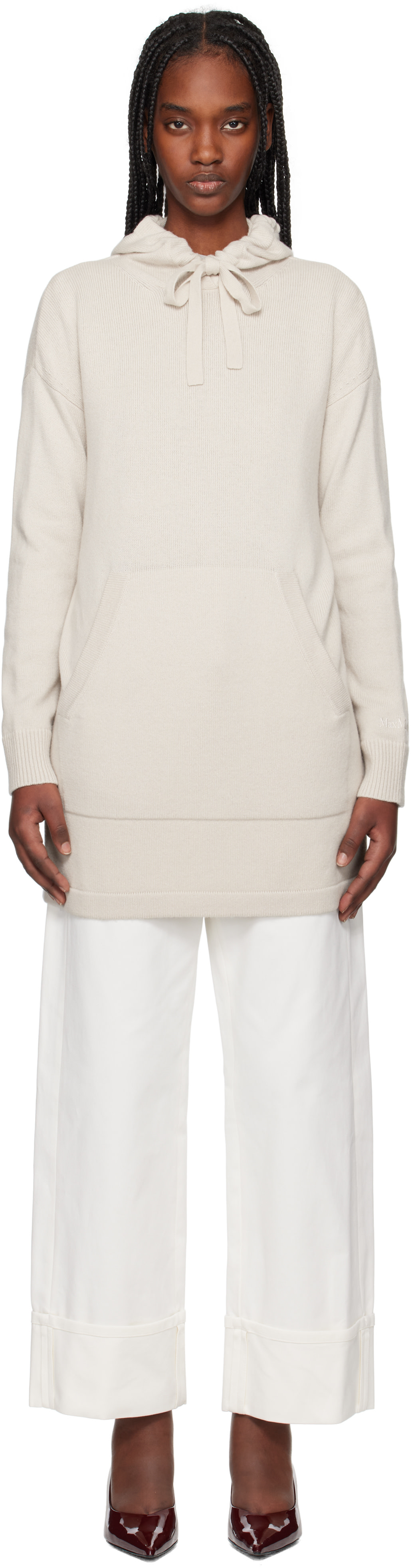 Max Mara - Robe courte Fiaba beige - 'S