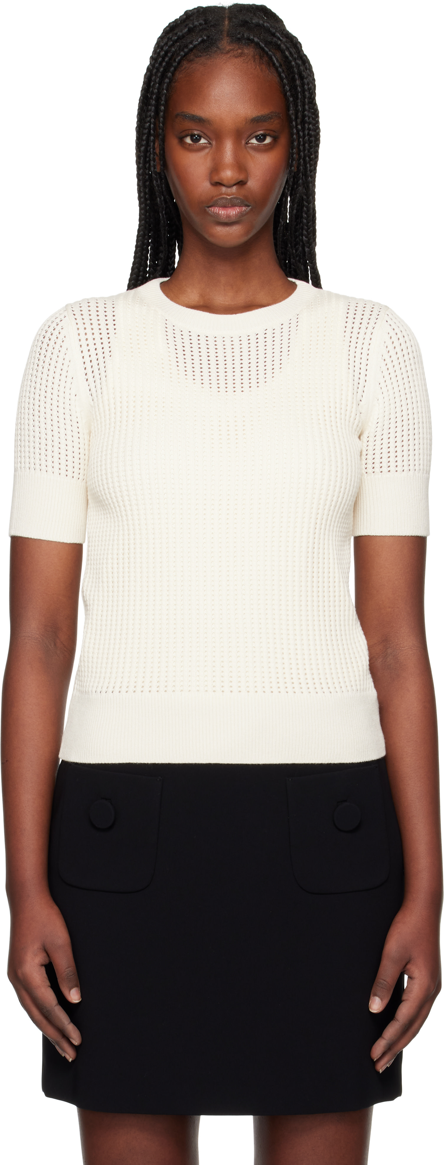 Max Mara - Pull Ebbri blanc cassé - Studio