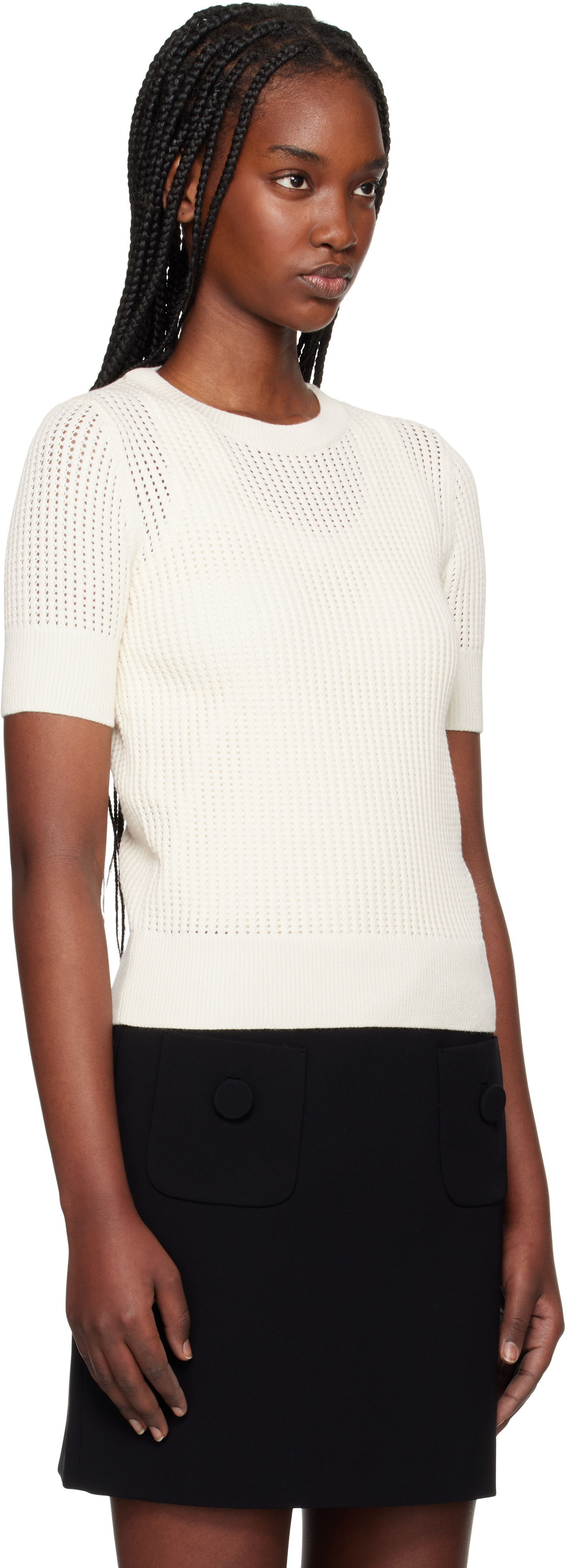 Max Mara - Pull Ebbri blanc cassé - Studio