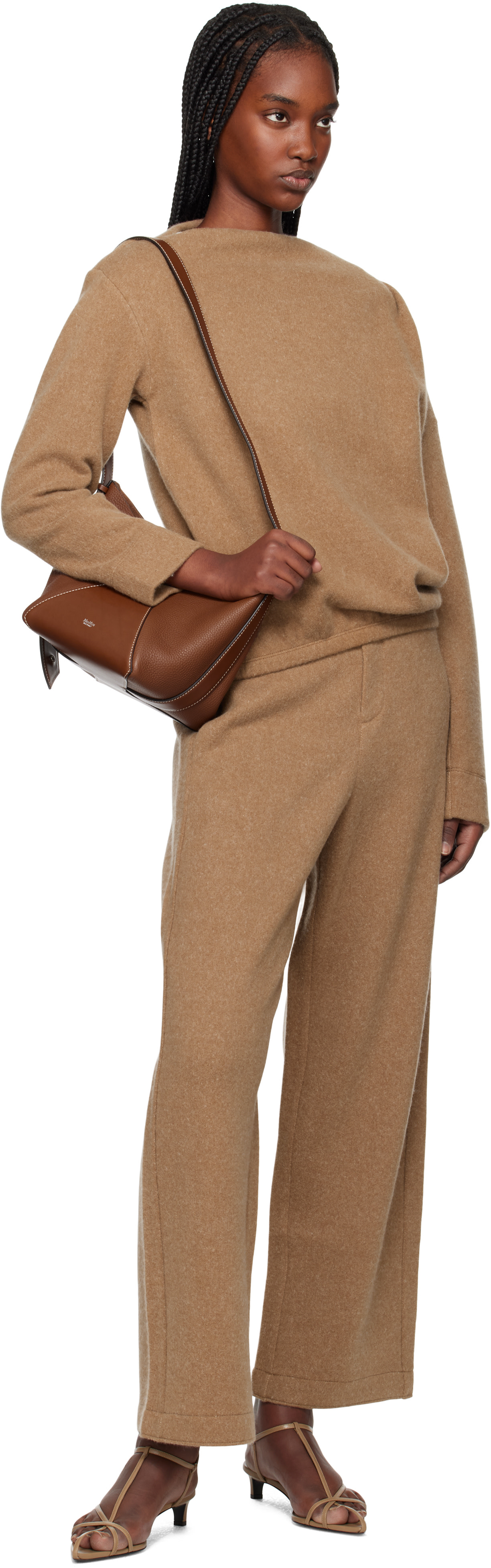 Max Mara - Pull molletonné Oxa brun clair
