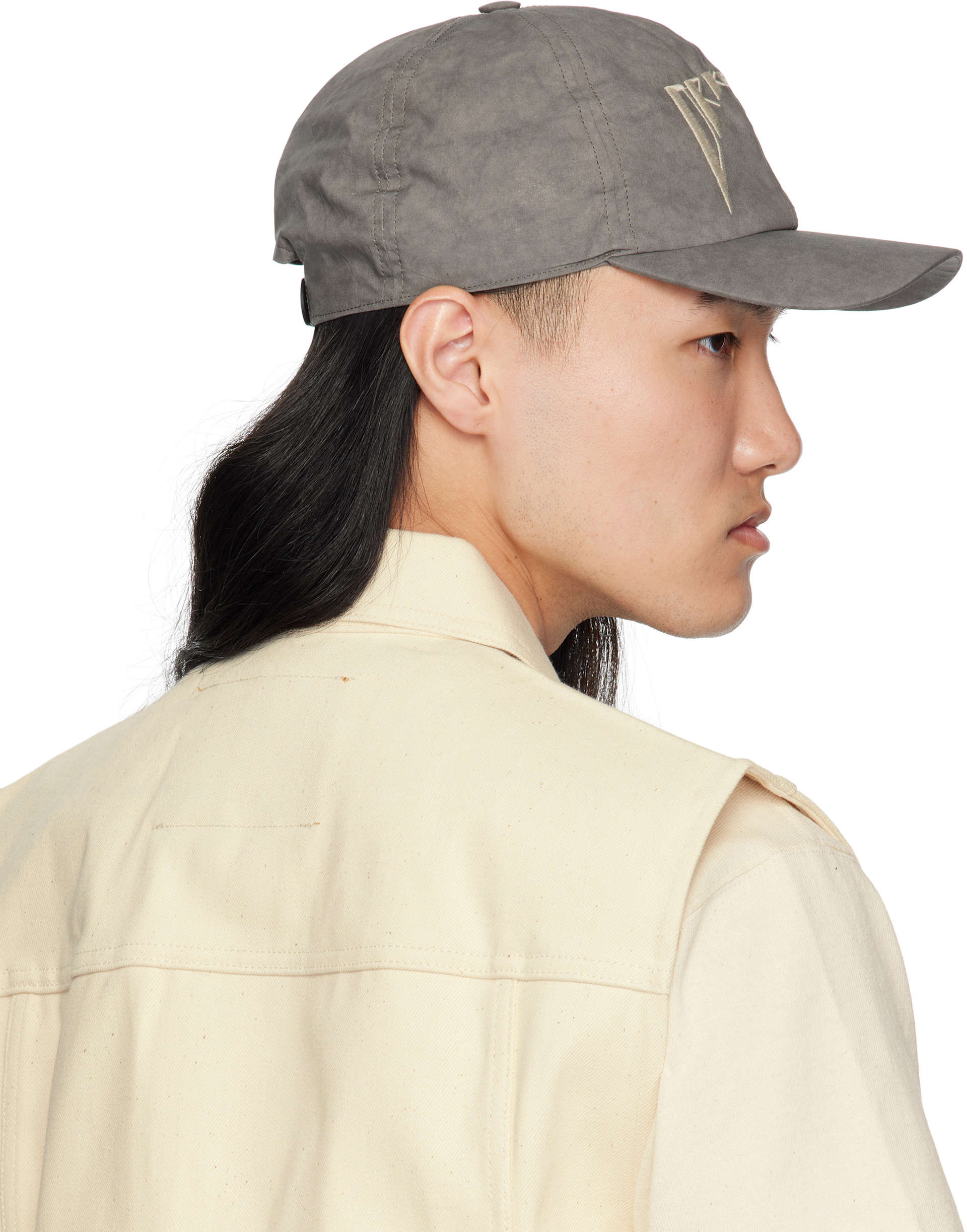 Rick Owens DRKSHDW ベースボールキャップ 帽子 Rick Owens DRKSHDW: グレー Hollywood ベースボールキャップ | SSENSE