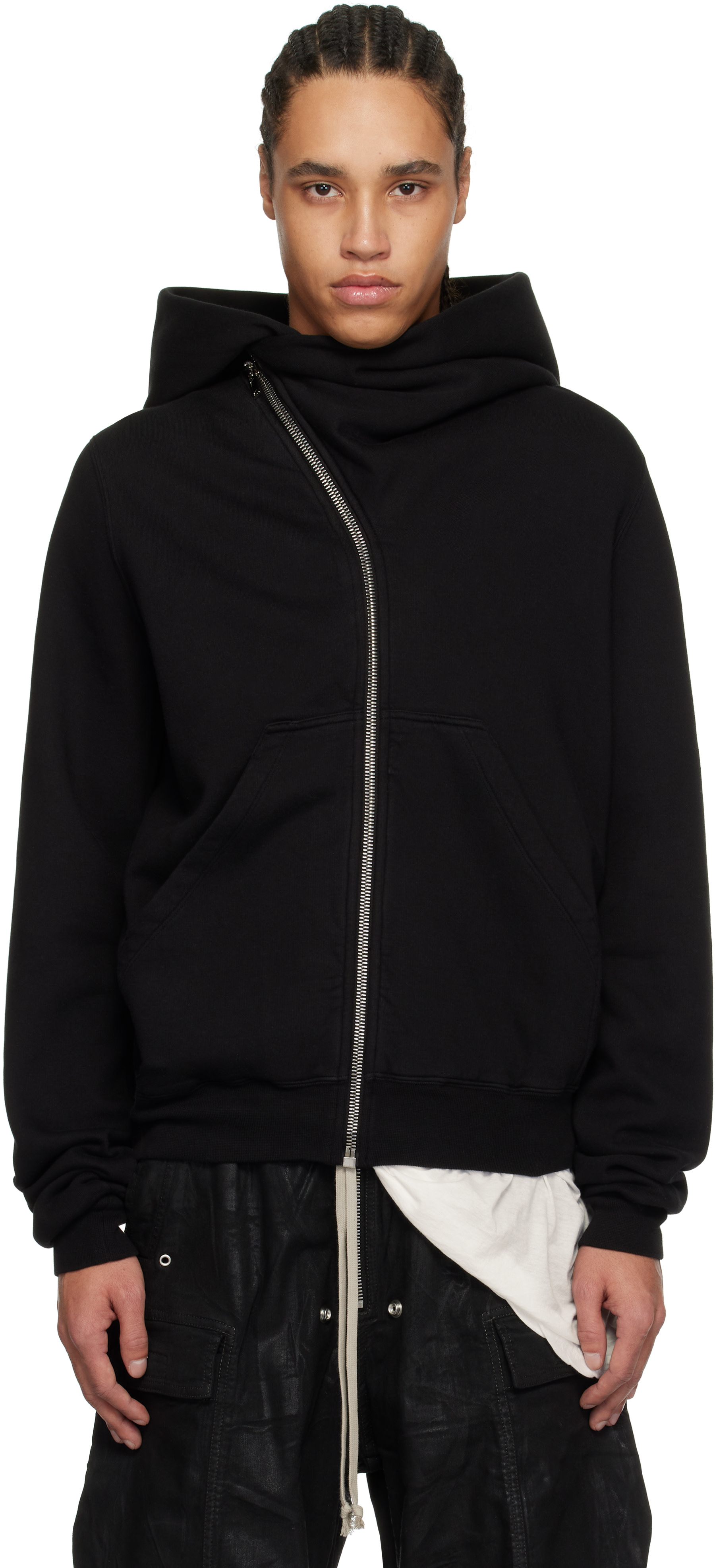 Rick Owens DRKSHDW: Black Hollywood Mountain Hoodie | SSENSE Canada