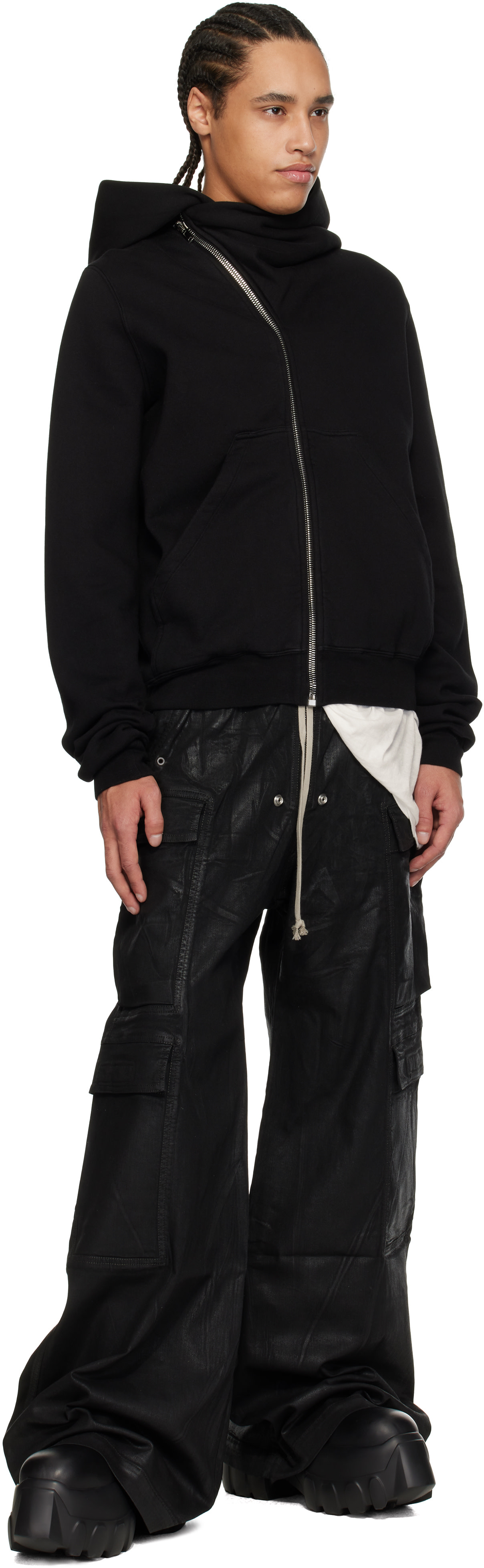Rick Owens DRKSHDW: Black Hollywood Mountain Hoodie | SSENSE