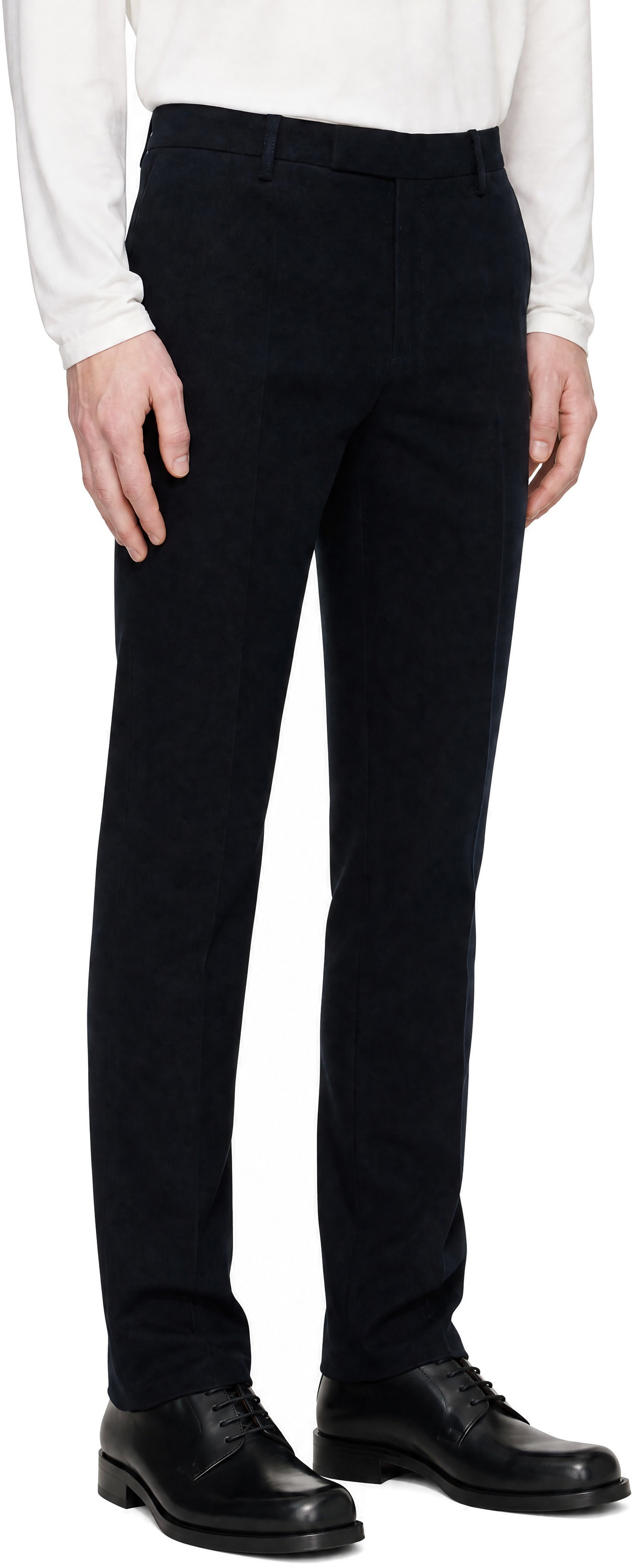 Sunspel - Navy Regular Fit Trousers