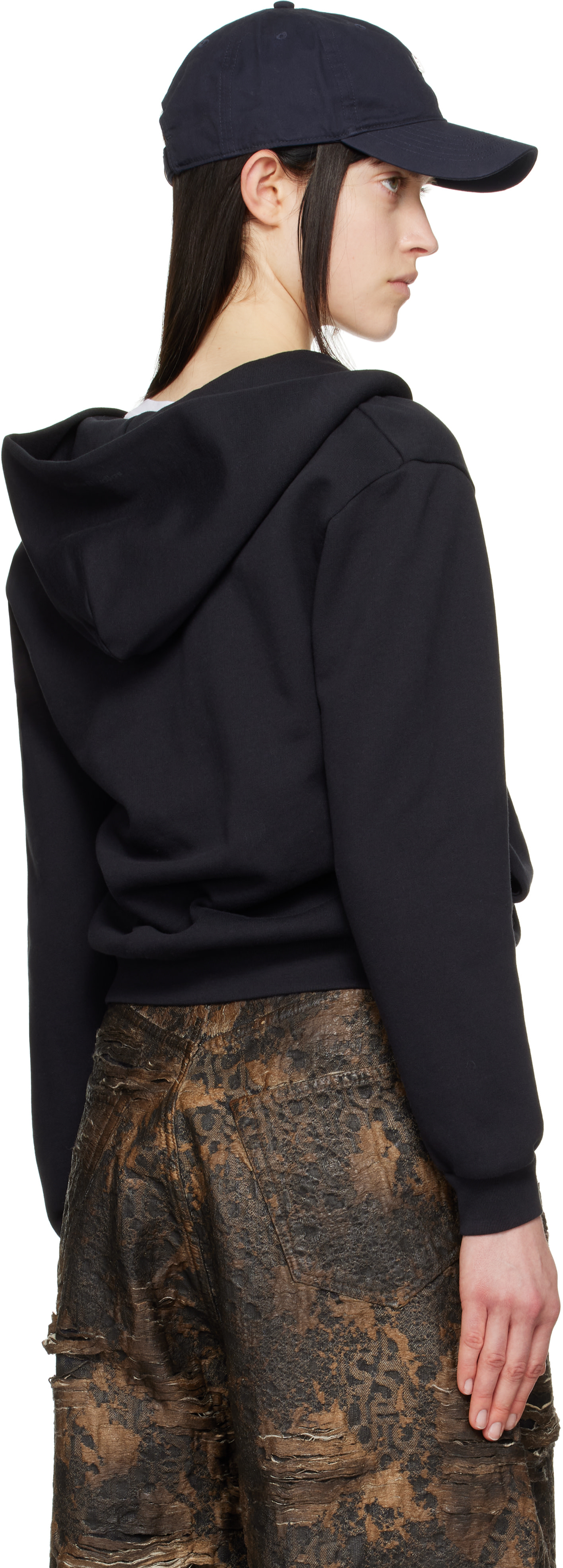 Acne Studios - Pull à capuche noir à glissière