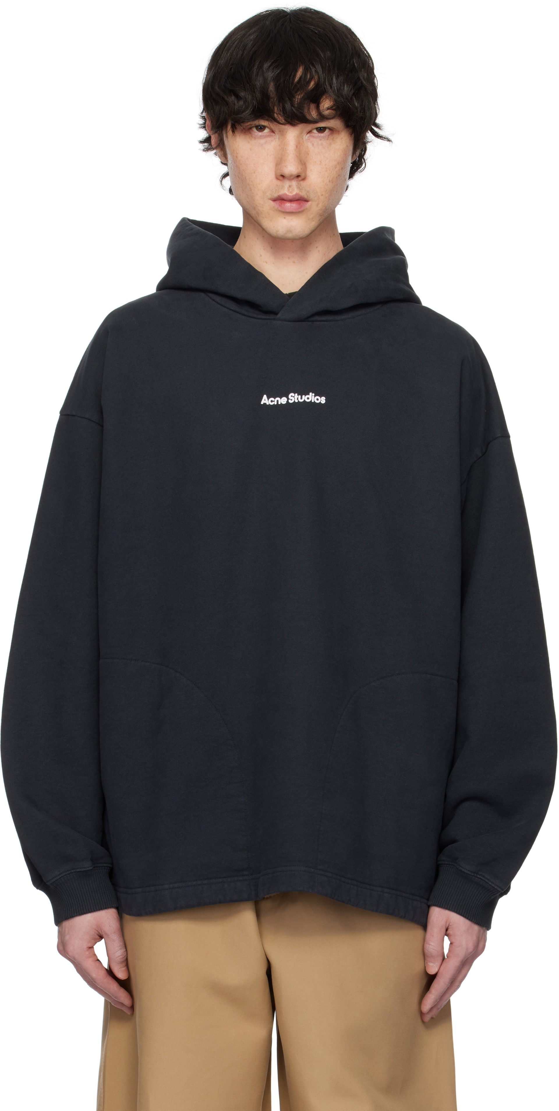Acne Studios - Black Logo Stamp Hoodie
