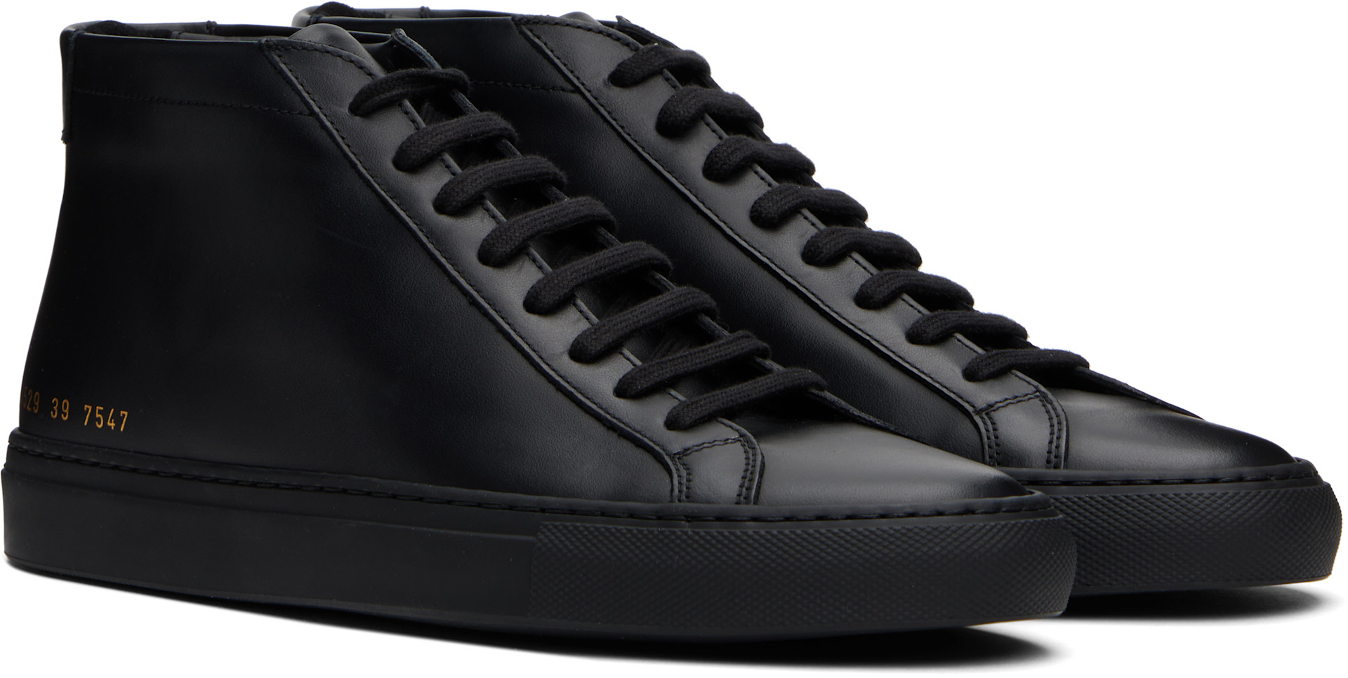 Common Projects: Black Original Achilles Mid Sneakers | SSENSE