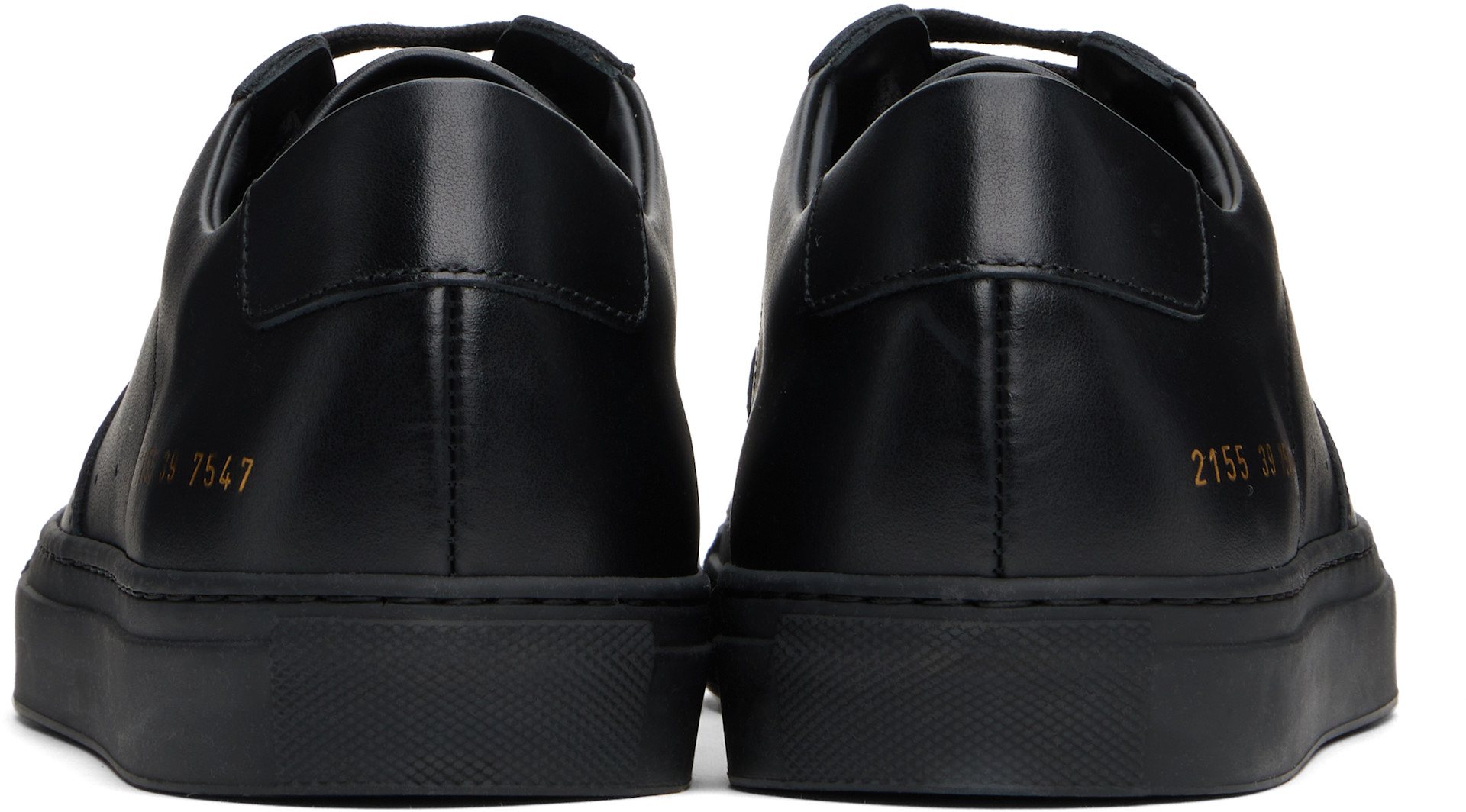 Common Projects - 블랙 비볼 로우탑 스니커즈