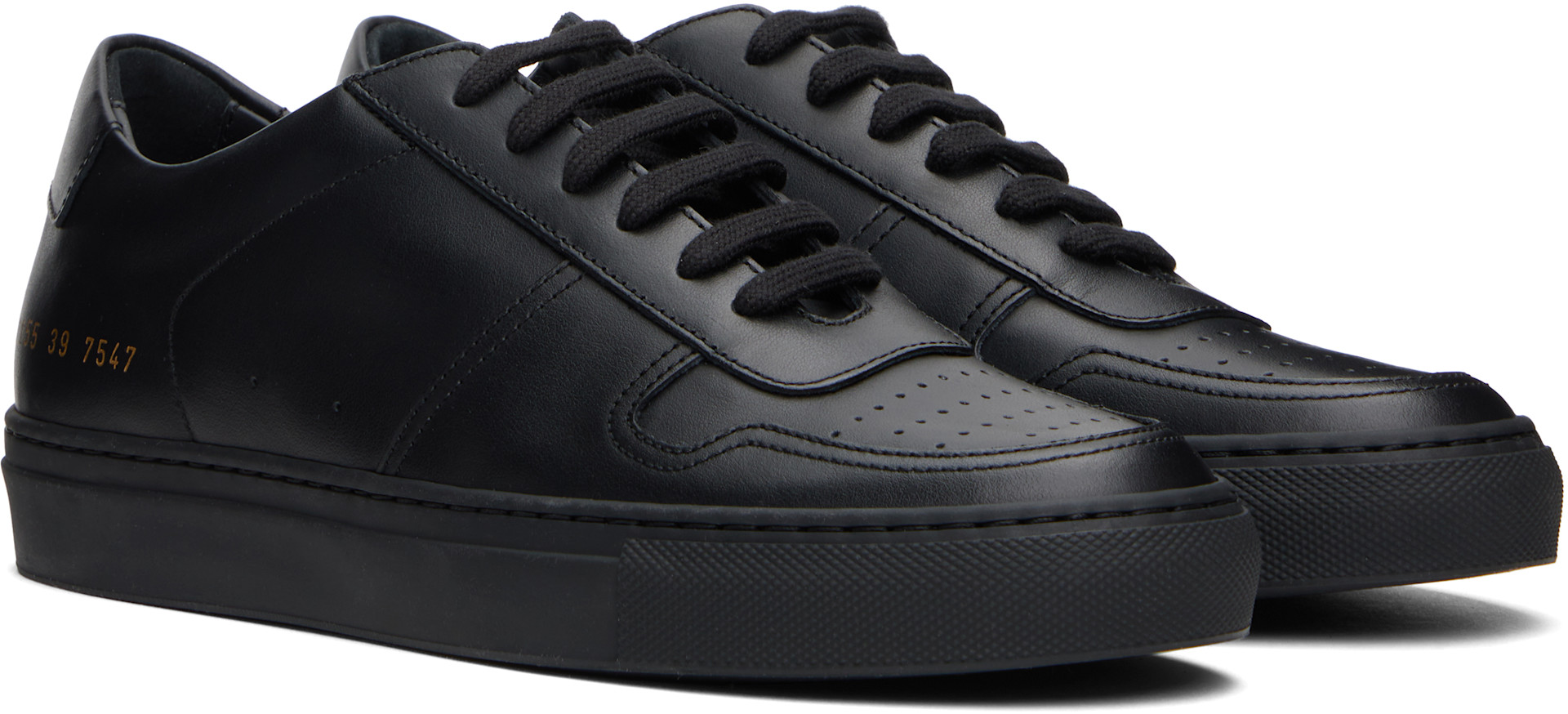 Common Projects - 블랙 비볼 로우탑 스니커즈
