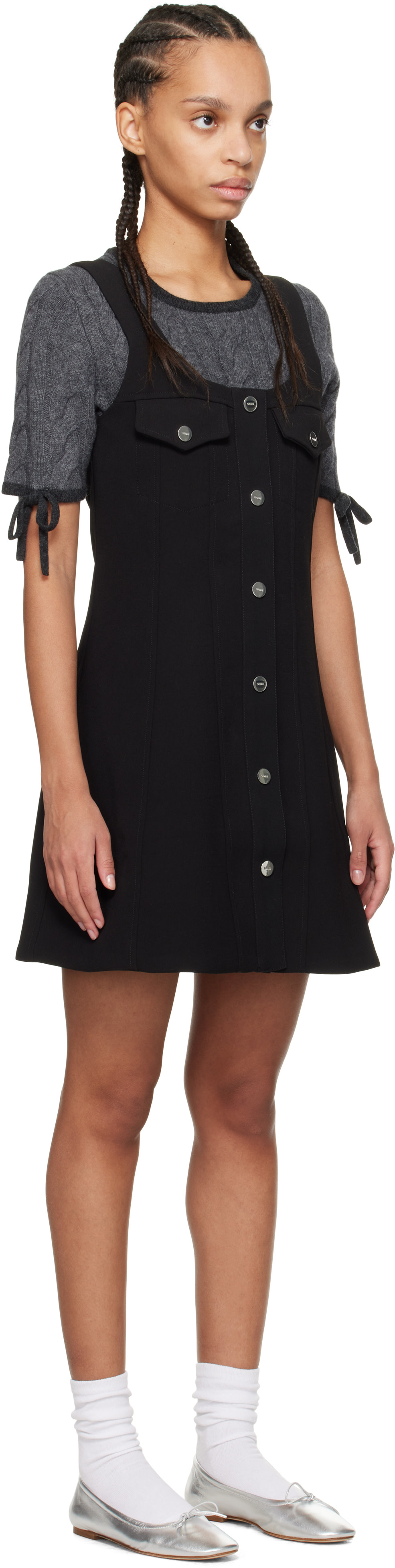 black bonded crepe mini dress Celena Mini Dress Multi